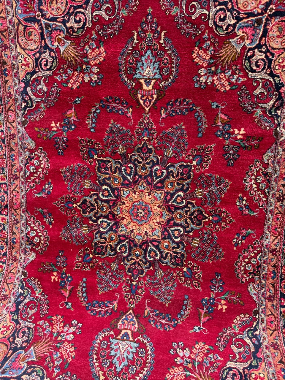 Dywan Meshed, czerwony, wełna, Iran, lata 80. - 160120