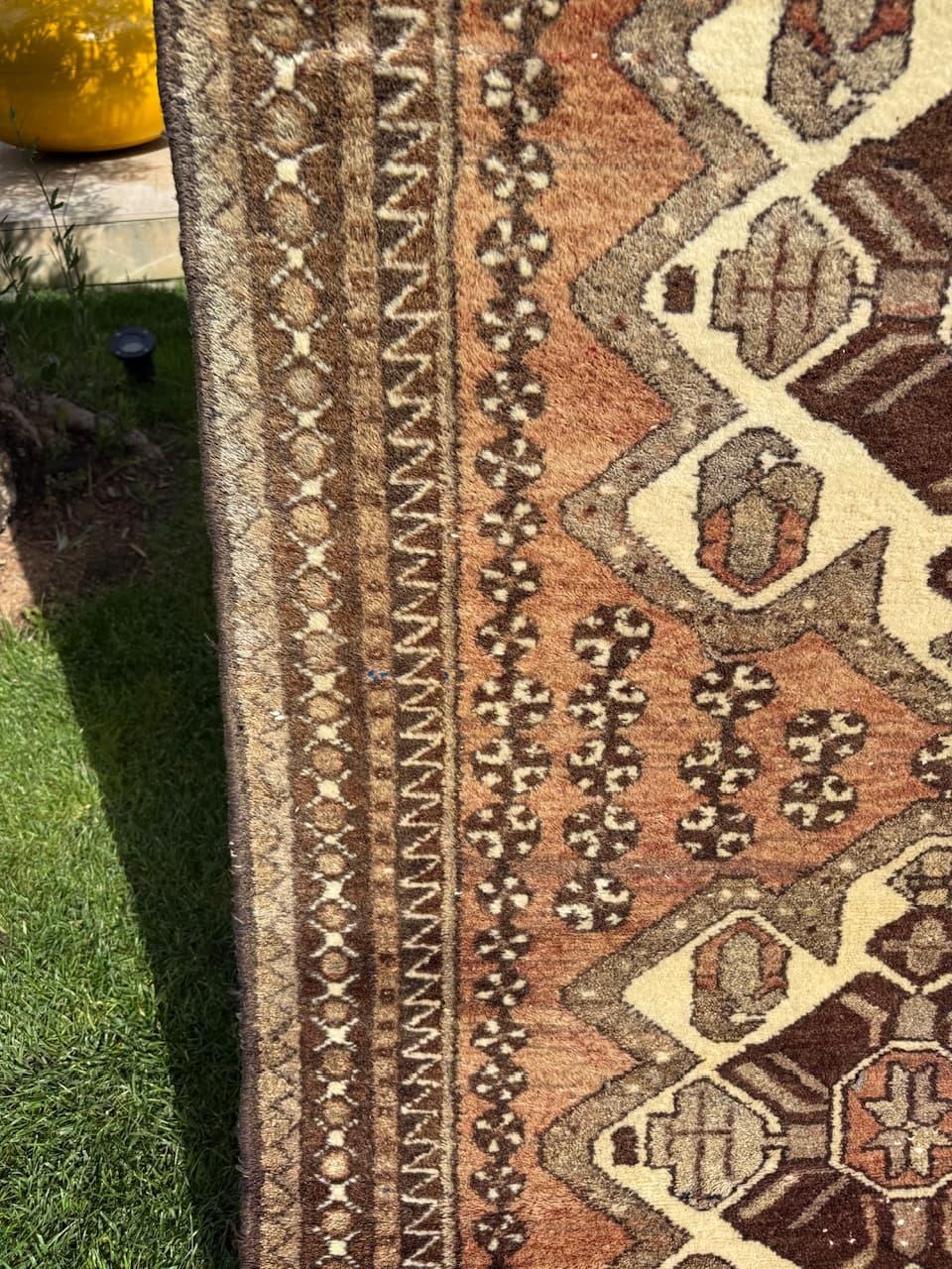 Chodnik Hamadan, brązowy, wełna, Iran, lata 90. - 160155