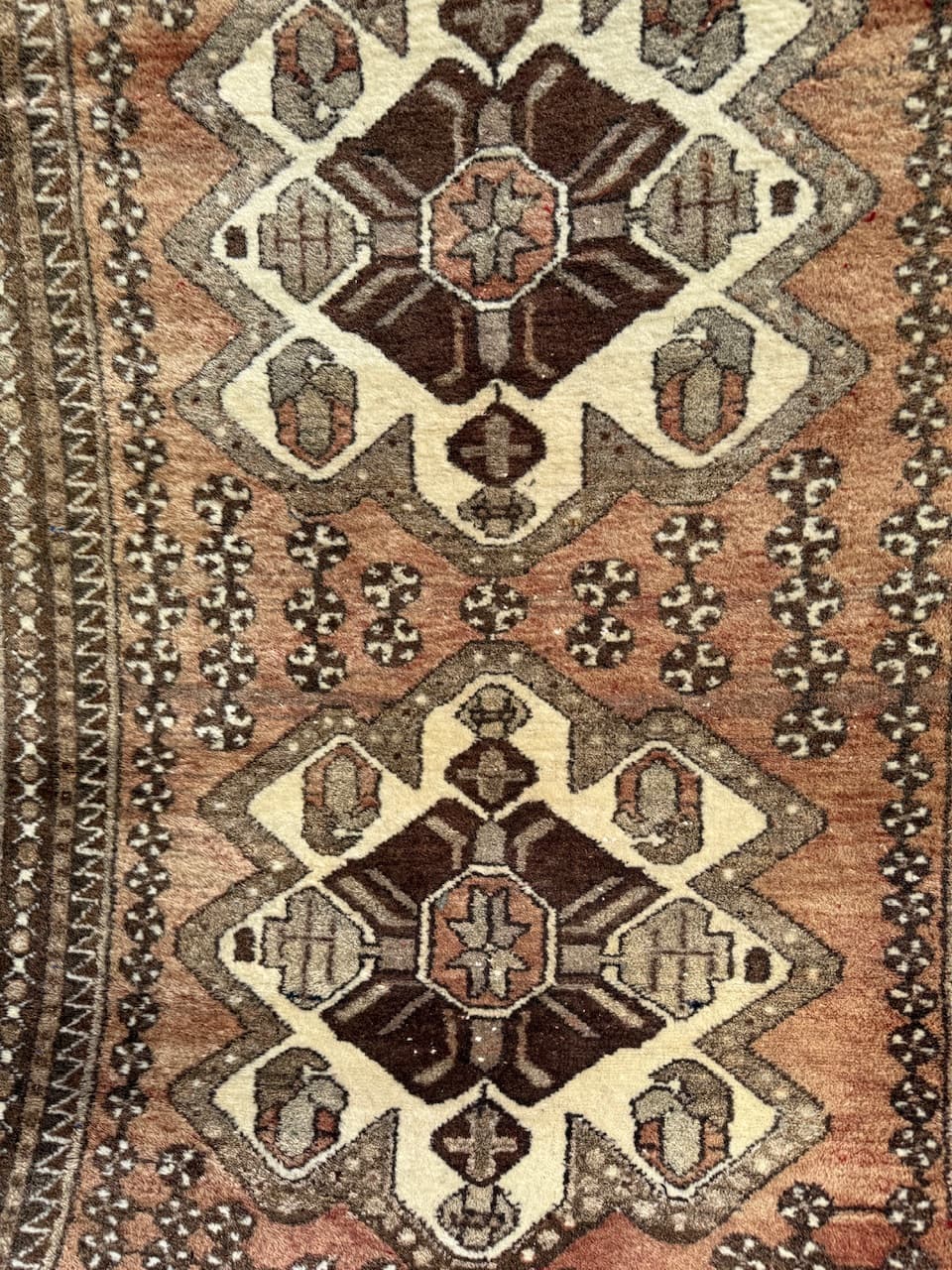 Chodnik Hamadan, brązowy, wełna, Iran, lata 90. - 160153