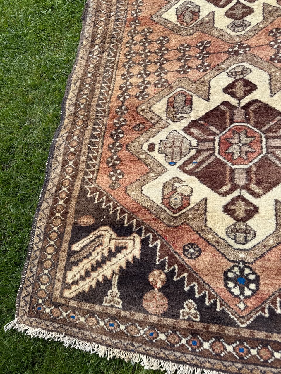 Chodnik Hamadan, brązowy, wełna, Iran, lata 90. - 160162