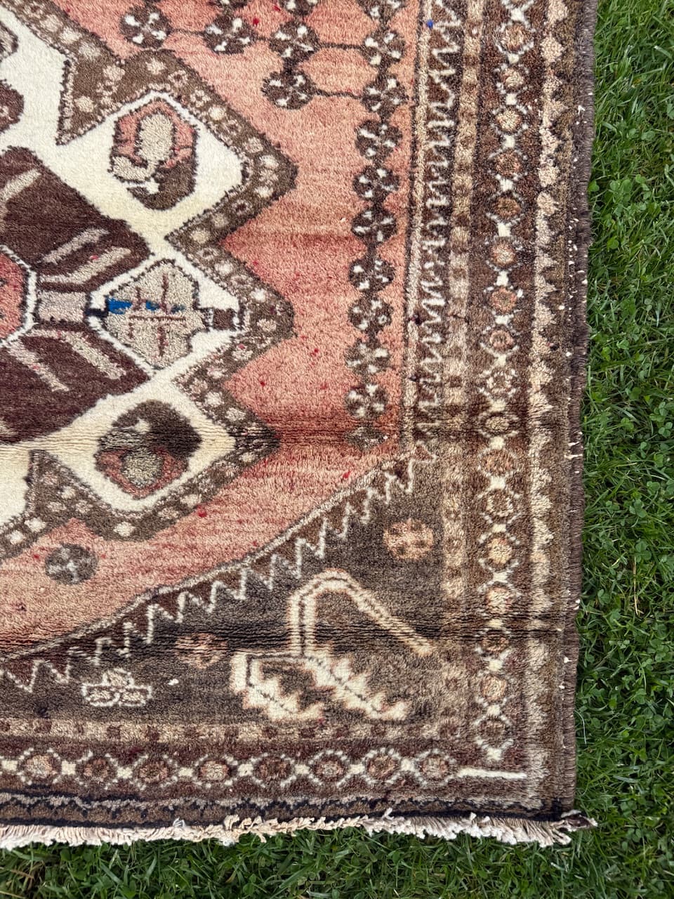 Chodnik Hamadan, brązowy, wełna, Iran, lata 90. - 160152