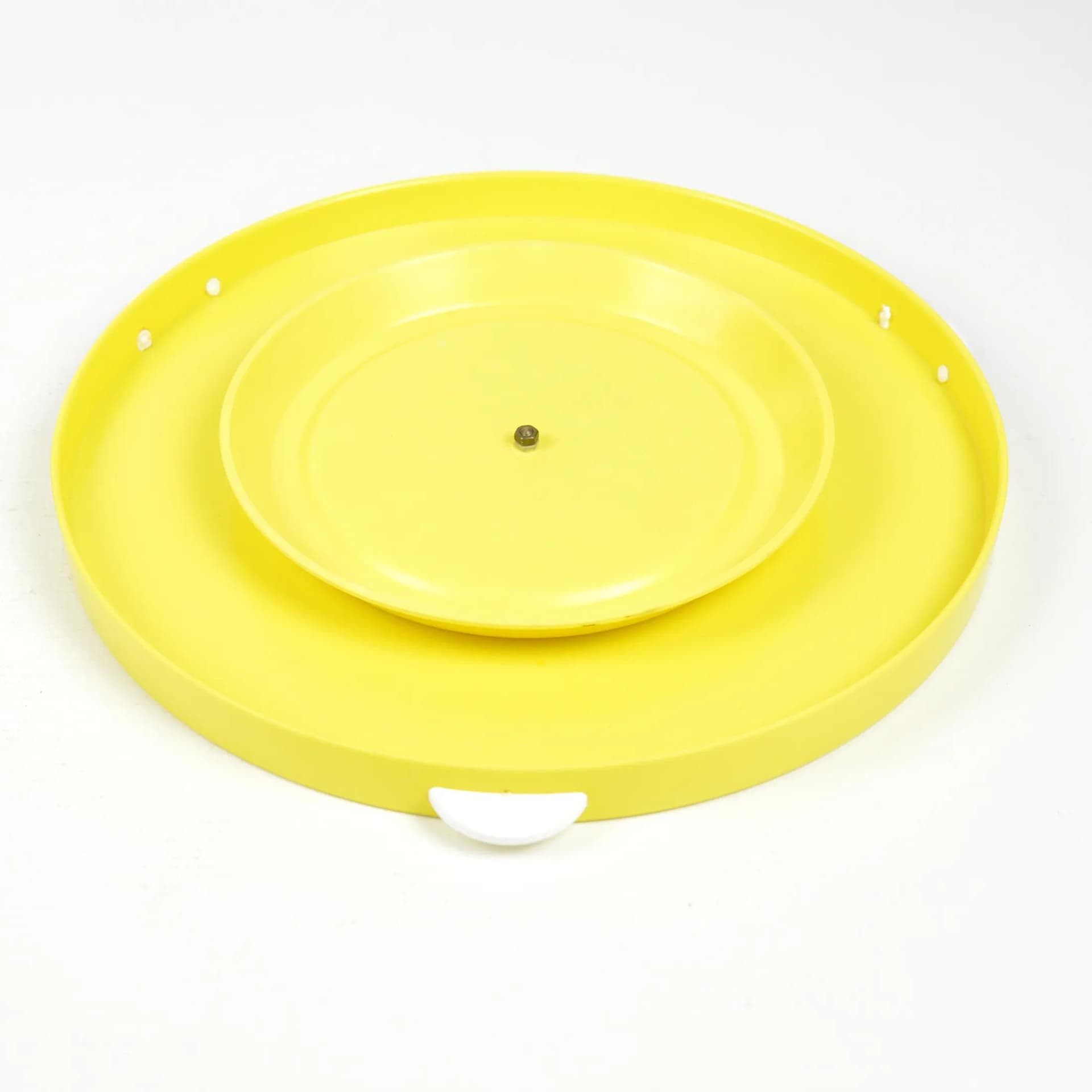 Taca obrotowa, żółty, szkło, plastik, Niemcy, lata 60. - 160178