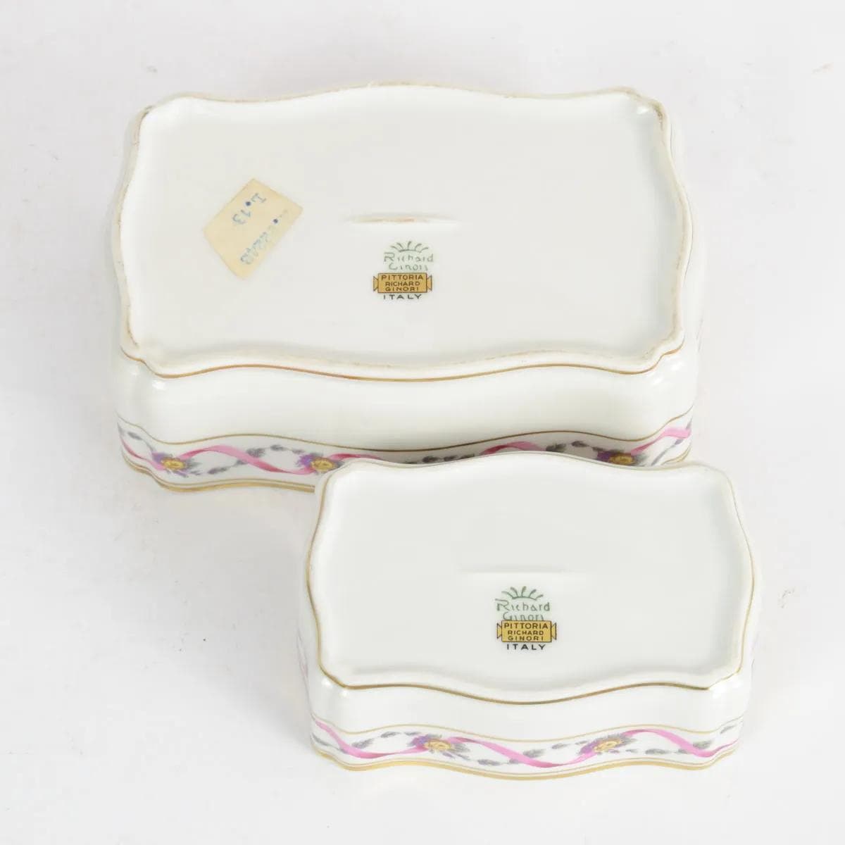 Para puzderek, porcelana biała, Richard Ginori, Włochy, lata 60. - 160214