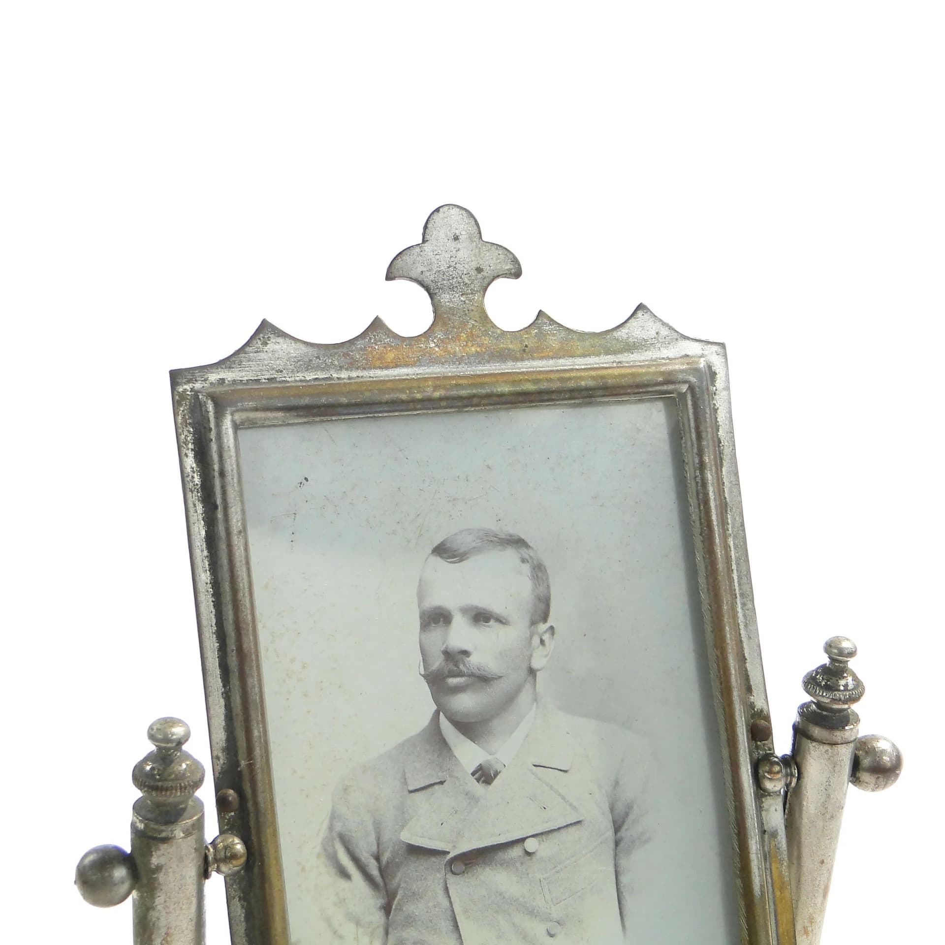 Photo Frame Art Nouveau, silver nickel-plated brass, early 20th c. - 160254