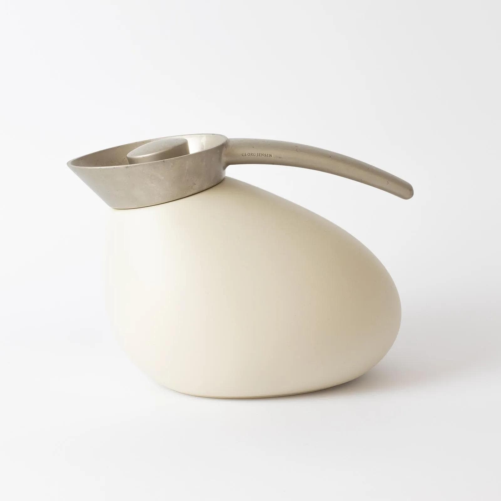 Dzbanek-termos Quack, beżowy, tworzywo sztuczne, metal szary, proj. M. Berntsen, Georg Jensen, Dania, lata 90. - 160588