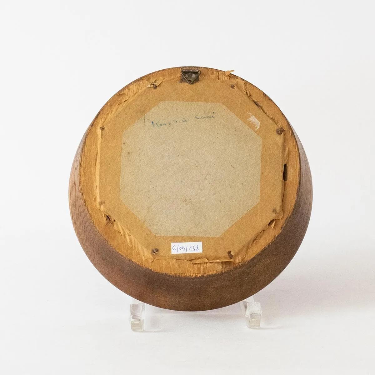 Tondo, brown terracotta, by K. Van Der Kaaij, Belgium, 1960s. - 160548