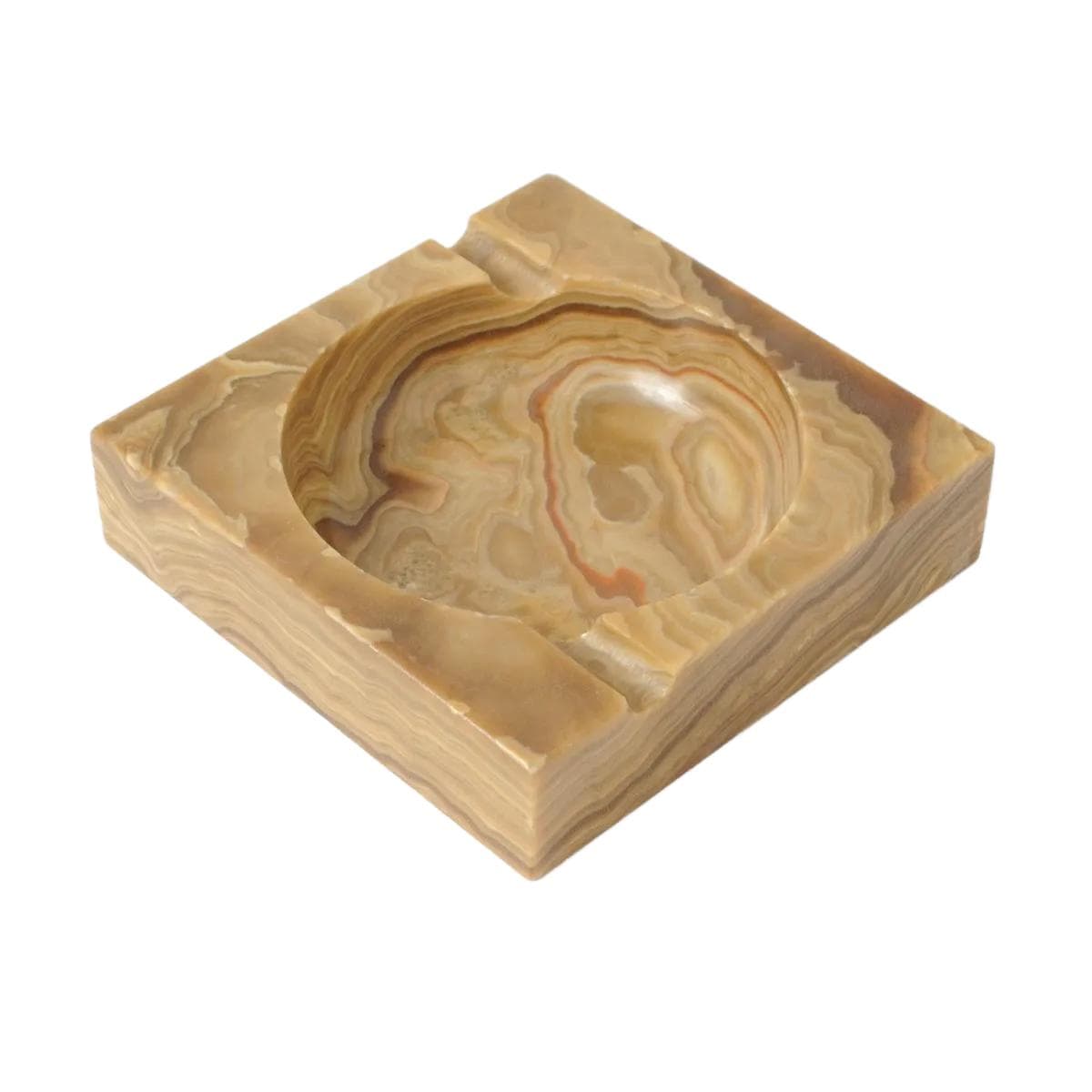 Bowl, brown onyx, Italy, 1970s.