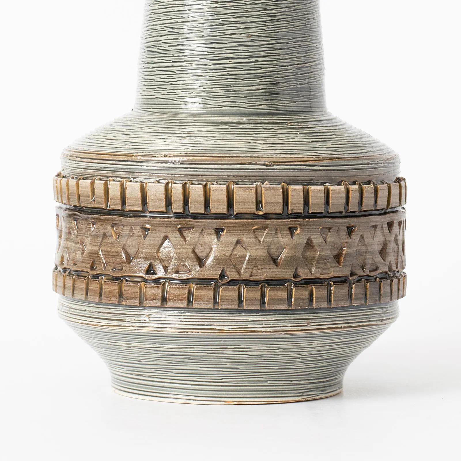 Vase, beige grey, ceramic, Fratelli Fanciullacci, Italy, 1960s. - 160520
