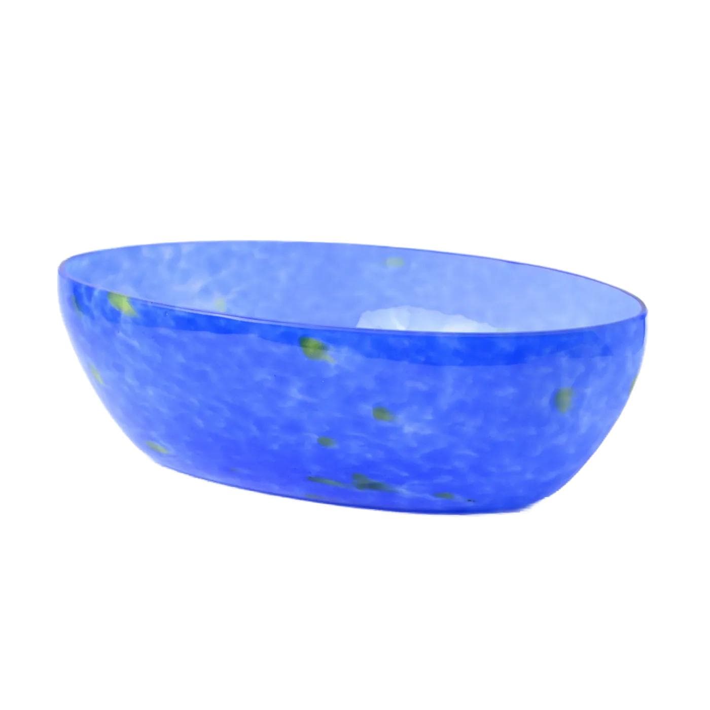 Bowl, Art Deco, dark blue green, glass, Czechoslovakia, 1920s.