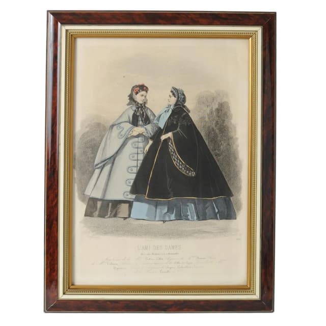 Pair of fashion prints L'Ami des Dames, multicolor, France, 19th c. - DIMENSION