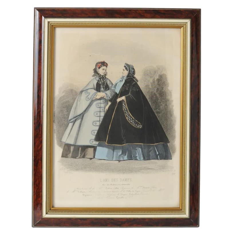 Pair of fashion prints L'Ami des Dames, multicolor, France, 19th c.
