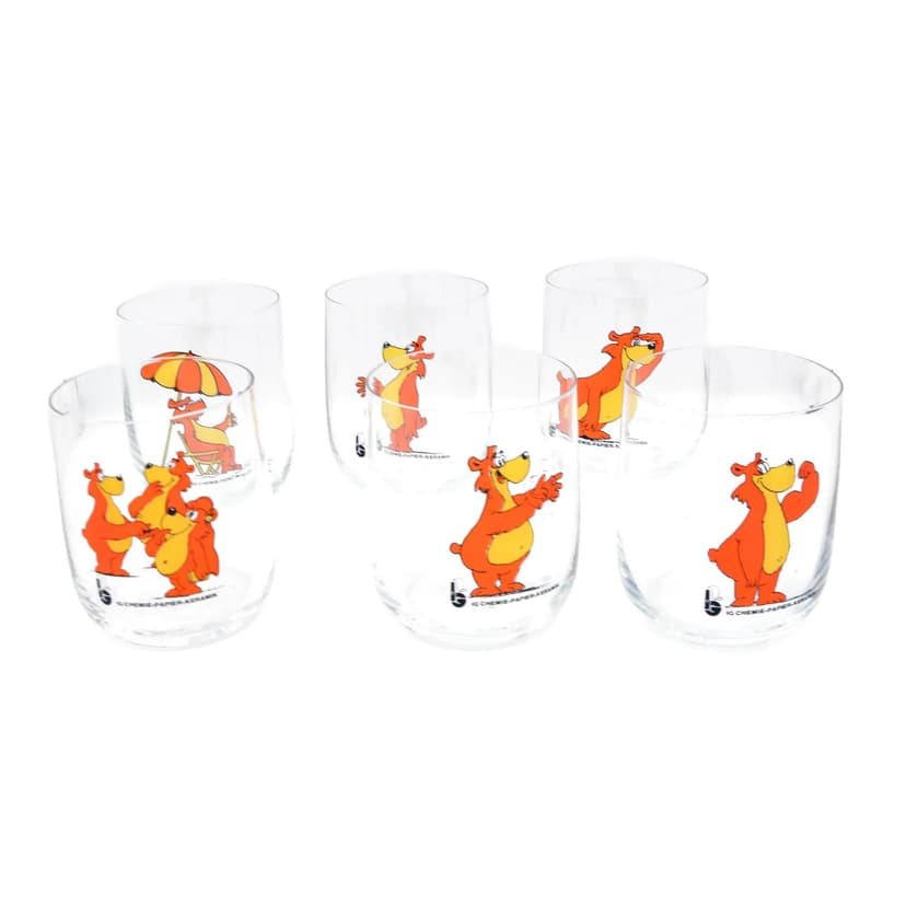 Komplet sześciu szklanek do whisky, multikolor, szkło, Ritenhoff Cristal, Niemcy, lata 90.