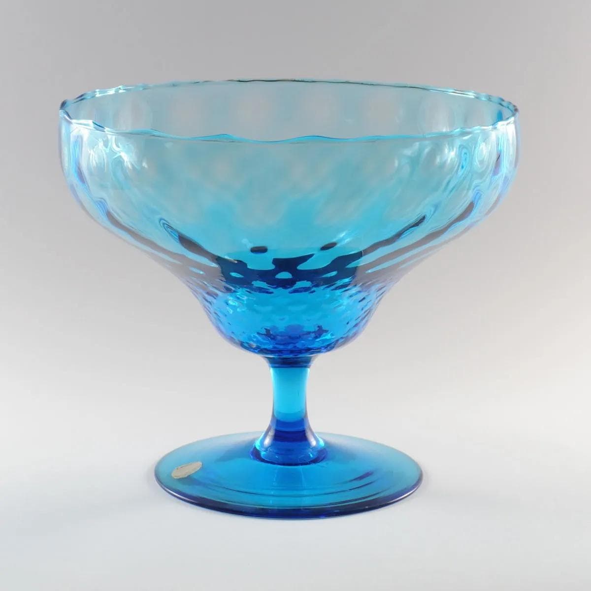 Footed bowl, blue glass, Italy, 1960s. - 160461
