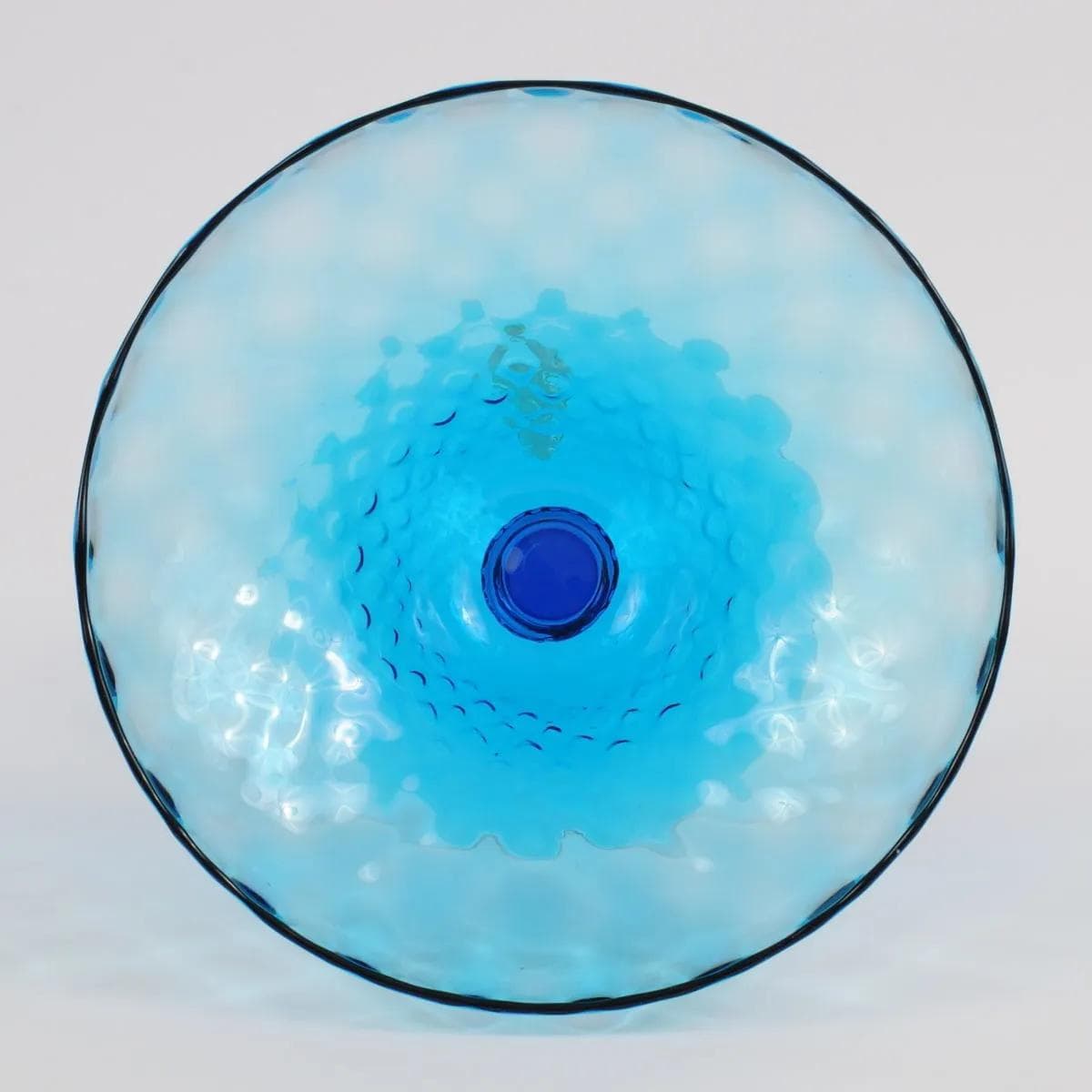 Footed bowl, blue glass, Italy, 1960s. - 160464