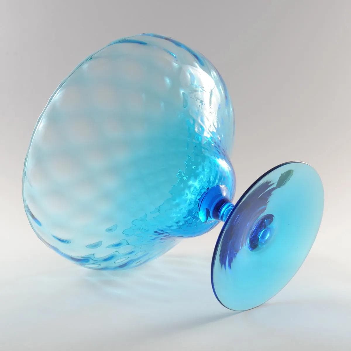 Footed bowl, blue glass, Italy, 1960s. - 160463