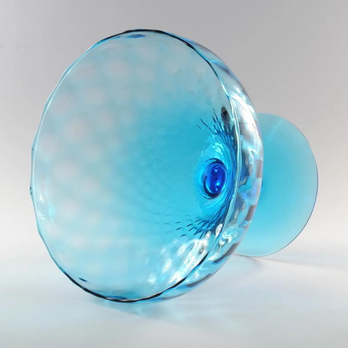 Footed bowl, blue glass, Italy, 1960s. - 160462