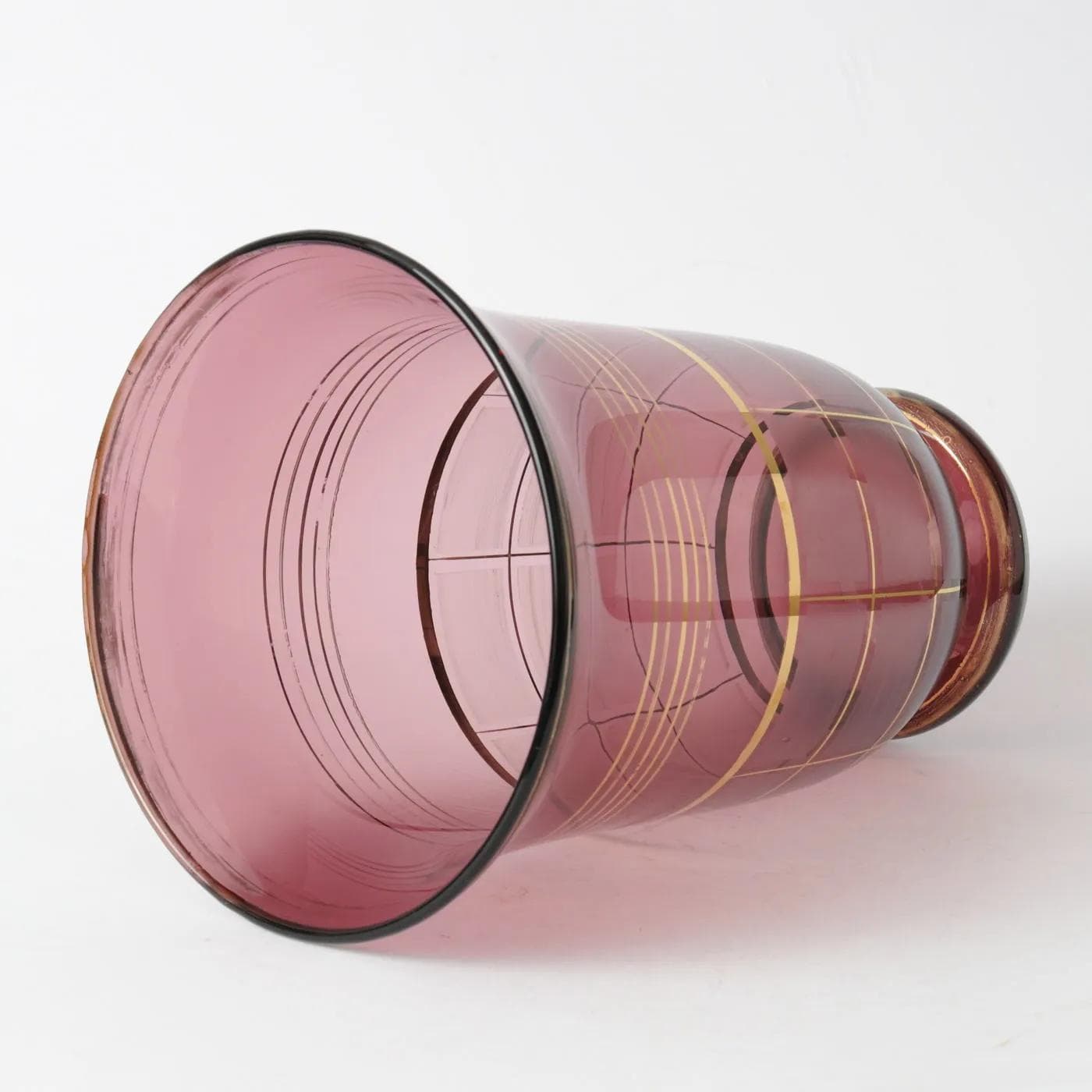 Vase Art Deco, violet glass, Rupel Boom, Belgium, 1930s - 160442