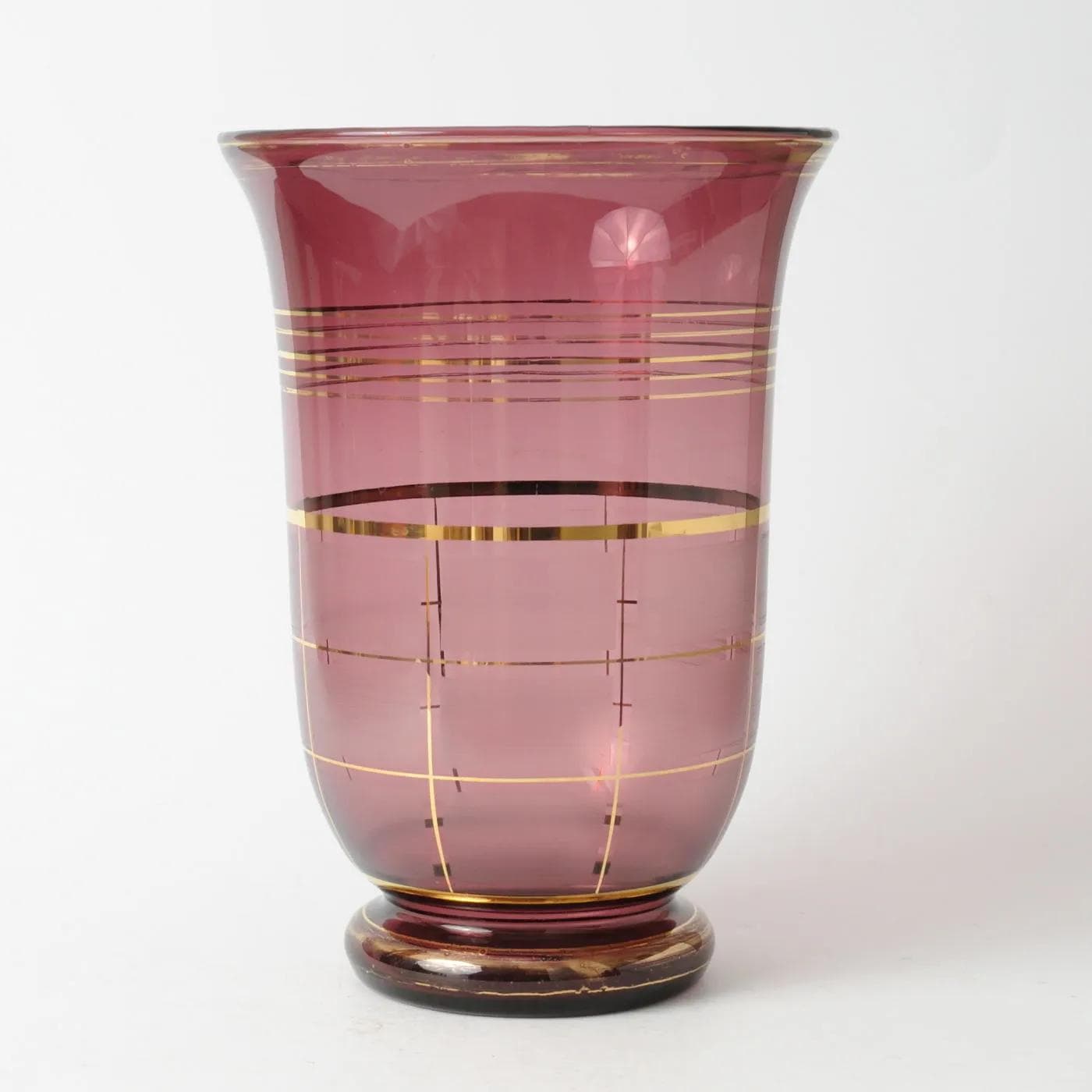 Vase Art Deco, violet glass, Rupel Boom, Belgium, 1930s - 160439