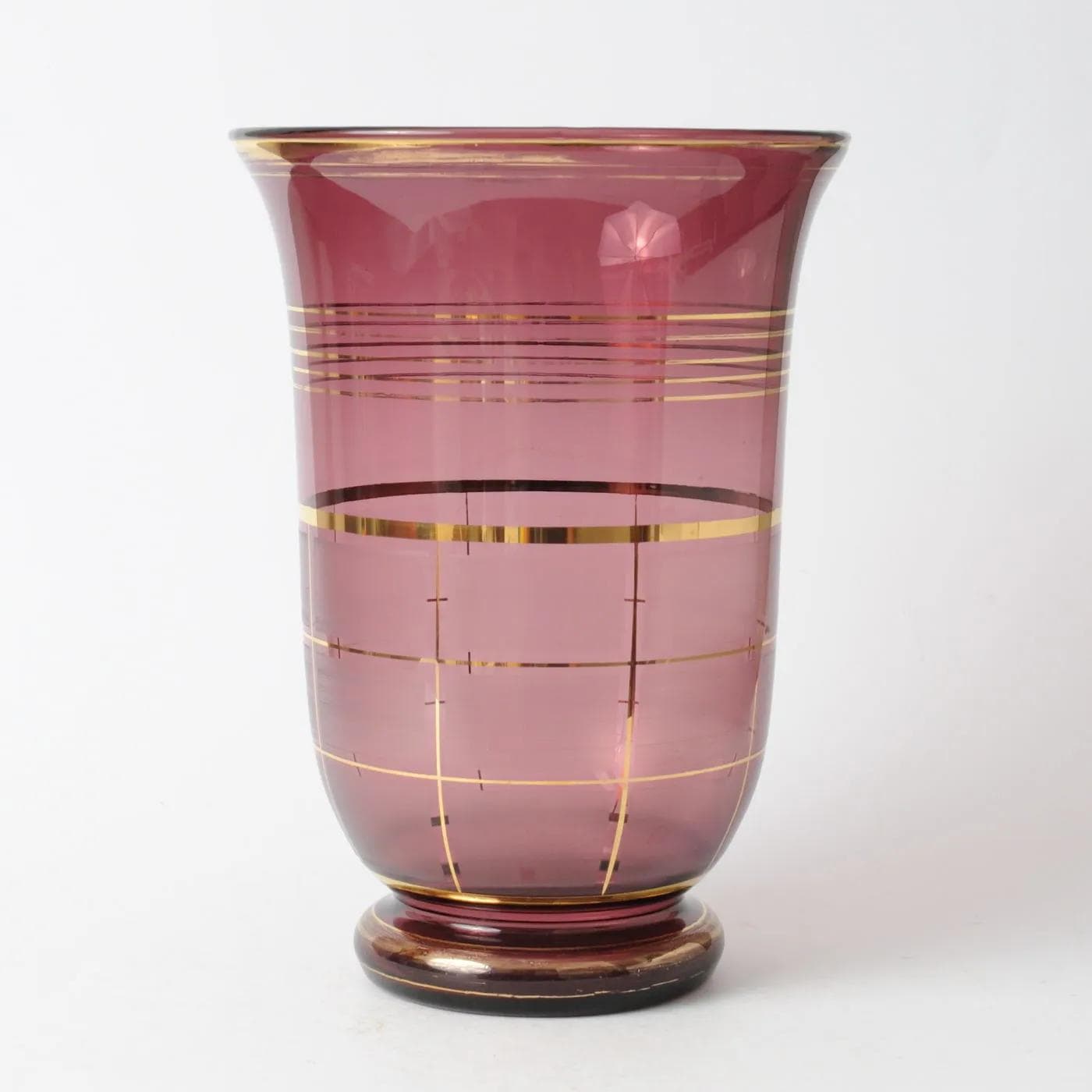 Vase Art Deco, violet glass, Rupel Boom, Belgium, 1930s - 160438