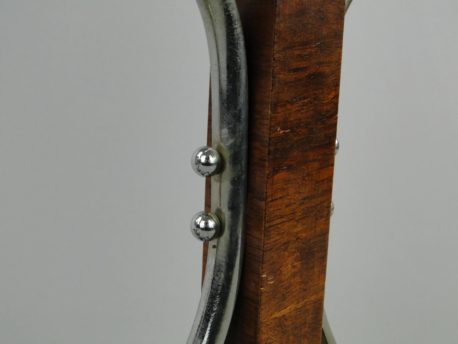 Para lamp stołowych Art Deco, orzech, mosiądz niklowany, Belgia, lata 30. - 160759