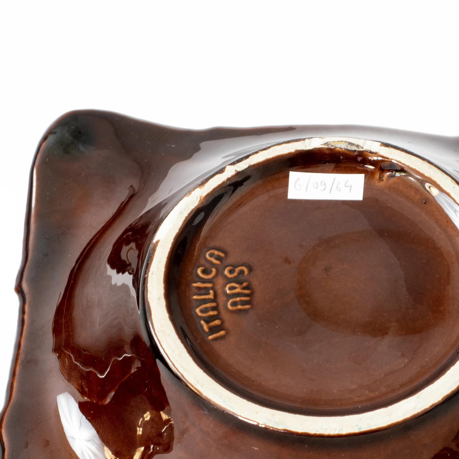 Bowl, Italica Ars, brown ceramics, Italy, 1960s. - 160430
