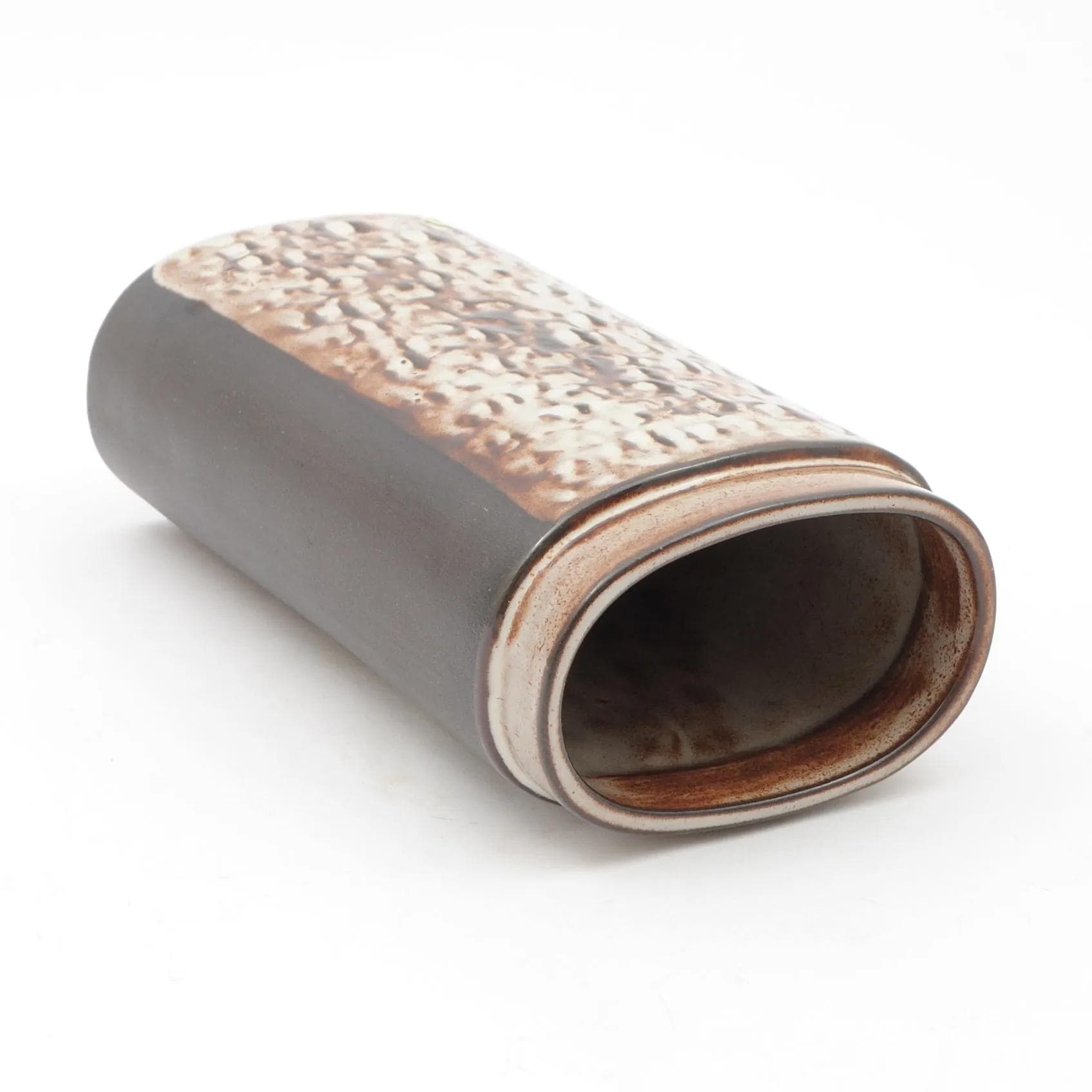 Vase, brown, ceramics, by J. Forejtová, Czechoslovakia, 1970s. - 160410