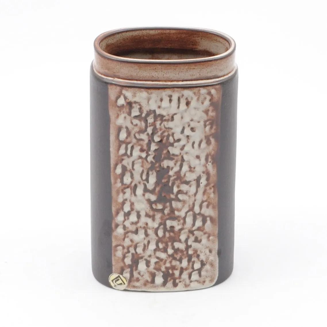 Vase, brown, ceramics, by J. Forejtová, Czechoslovakia, 1970s. - 160407