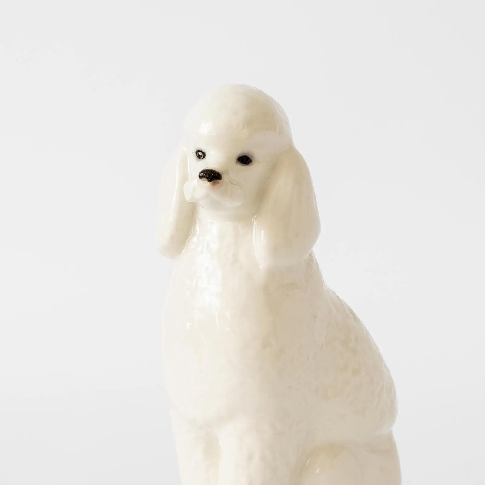 Poodle figurine, white porcelain, Lomonosov, USSR, 1960s. - 160400
