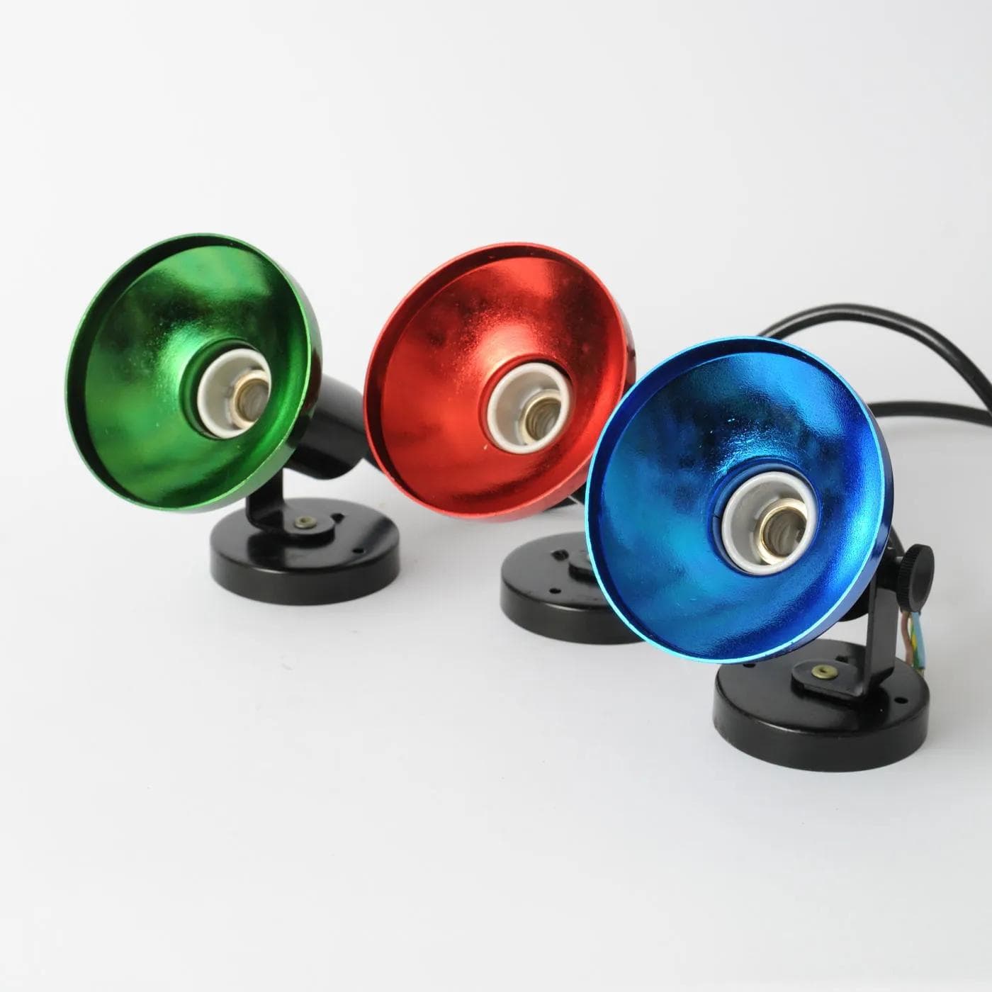 Komplet trzech kinkietów, multikolor, metal, lata 80. - 160396