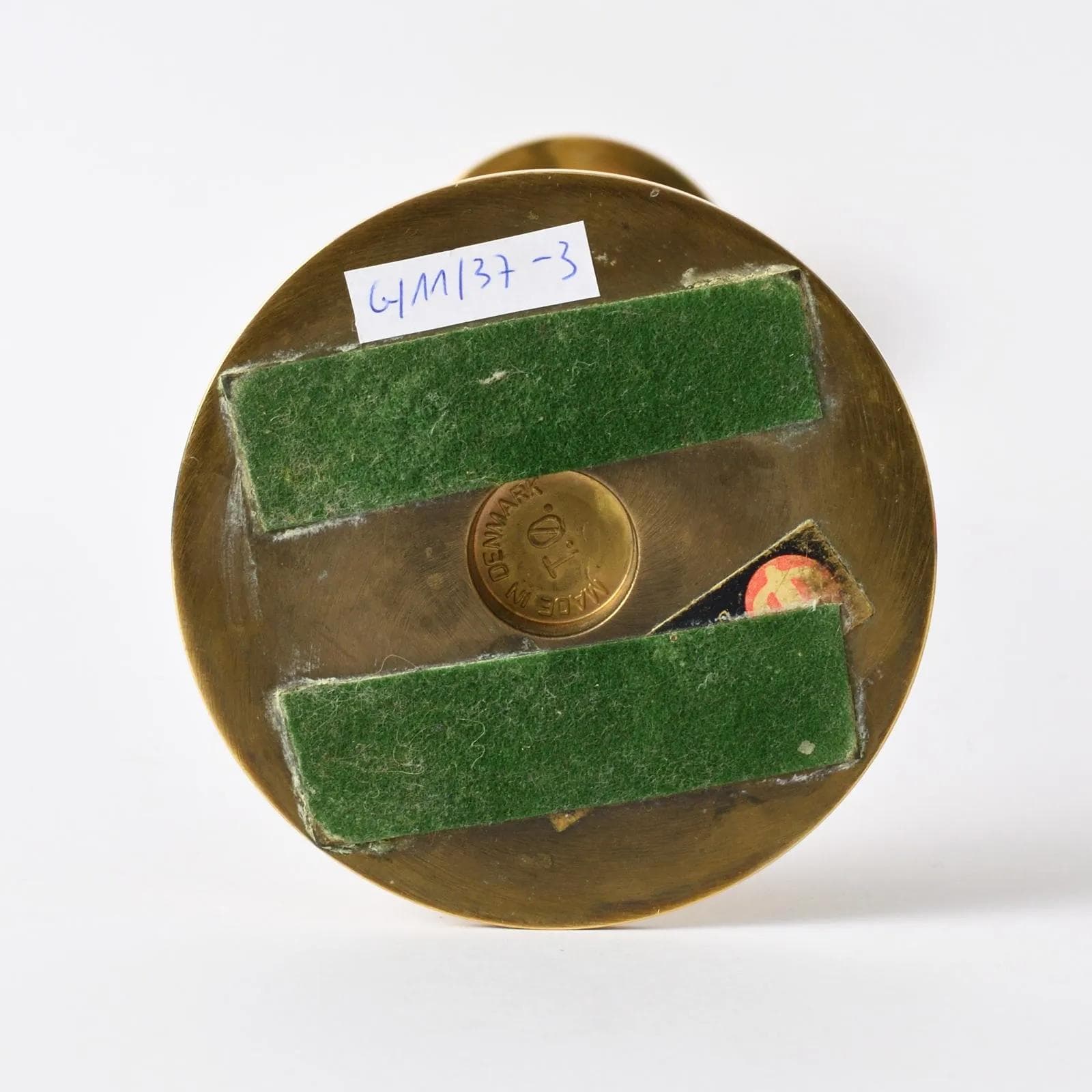 Komplet świeczników Hi-Fi, mosiądz złoty, proj. M. Bruel, Torben Orskov, Dania, lata 70. - 160363