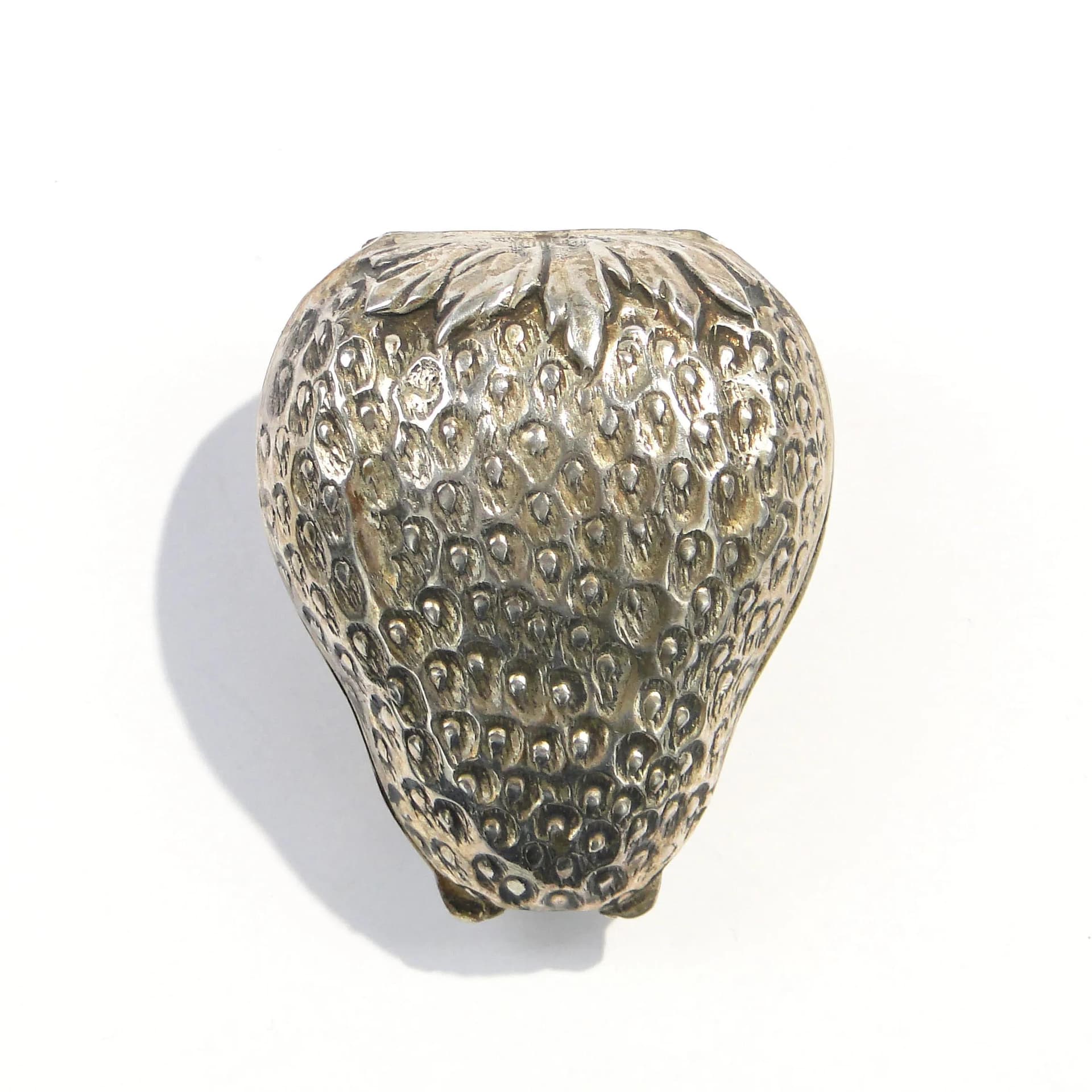 Ring Box Strawberry, Silver, Italy, 1950s - 160709