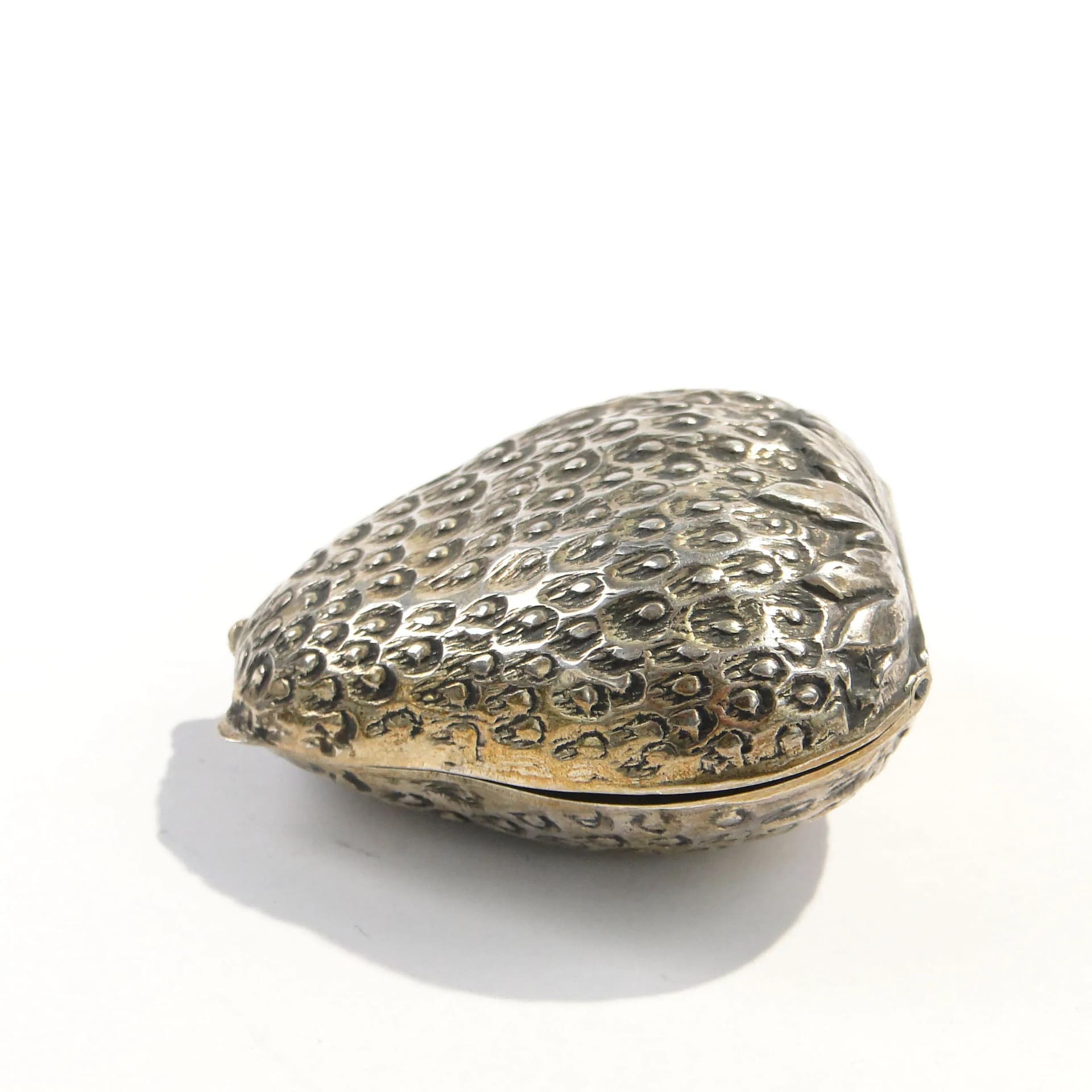 Ring Box Strawberry, Silver, Italy, 1950s - 160711