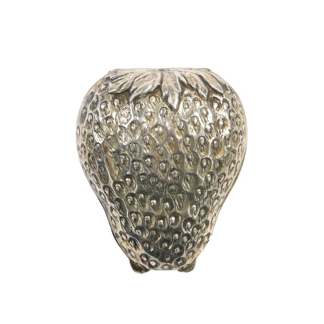 Ring Box Strawberry, Silver, Italy, 1950s - DIMENSION