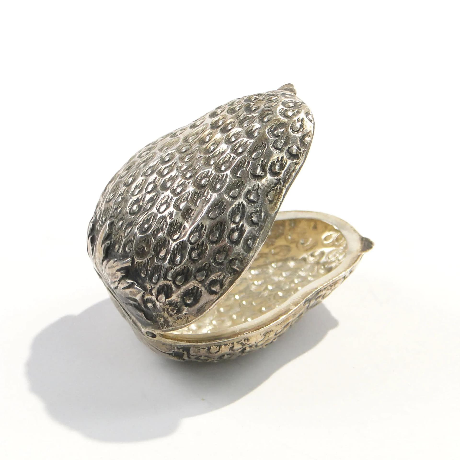 Ring Box Strawberry, Silver, Italy, 1950s - 160714