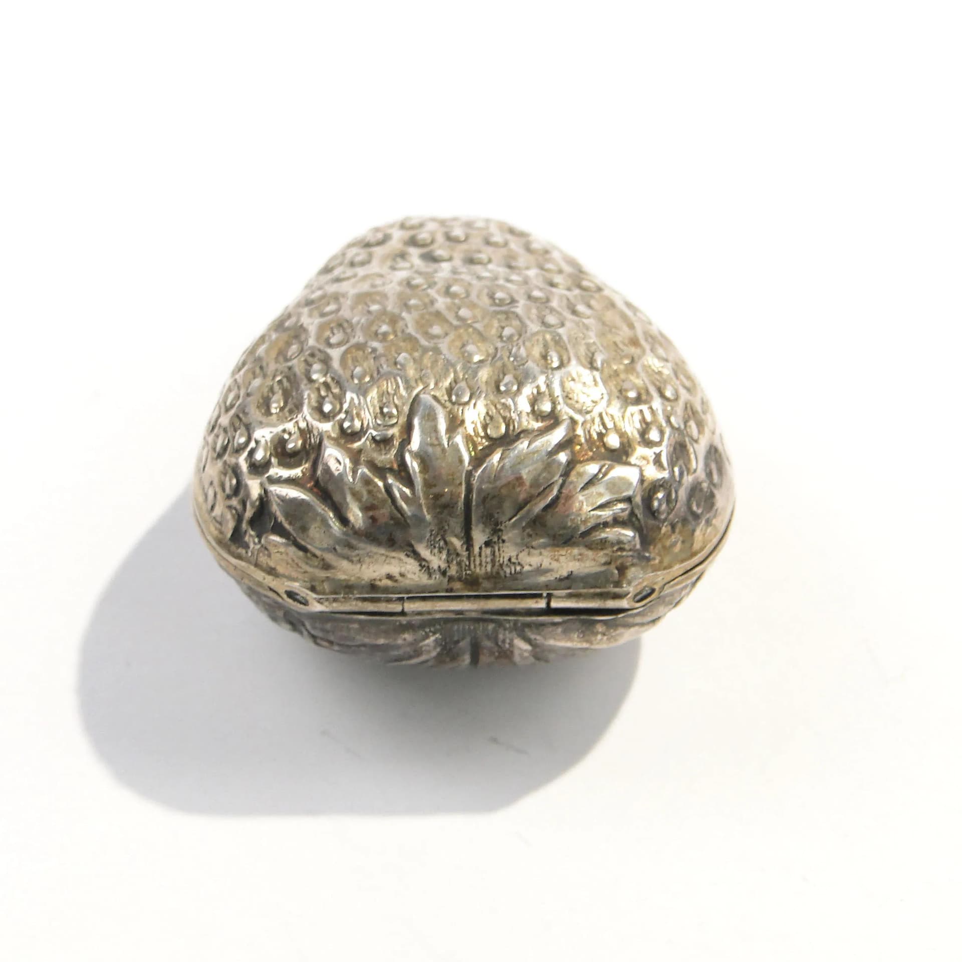 Ring Box Strawberry, Silver, Italy, 1950s - 160712