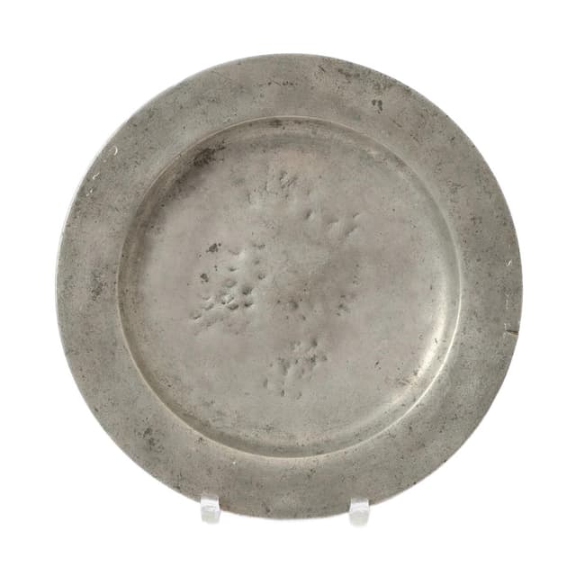 Plate, grey pewter, Germany, 18th c. - DIMENSION
