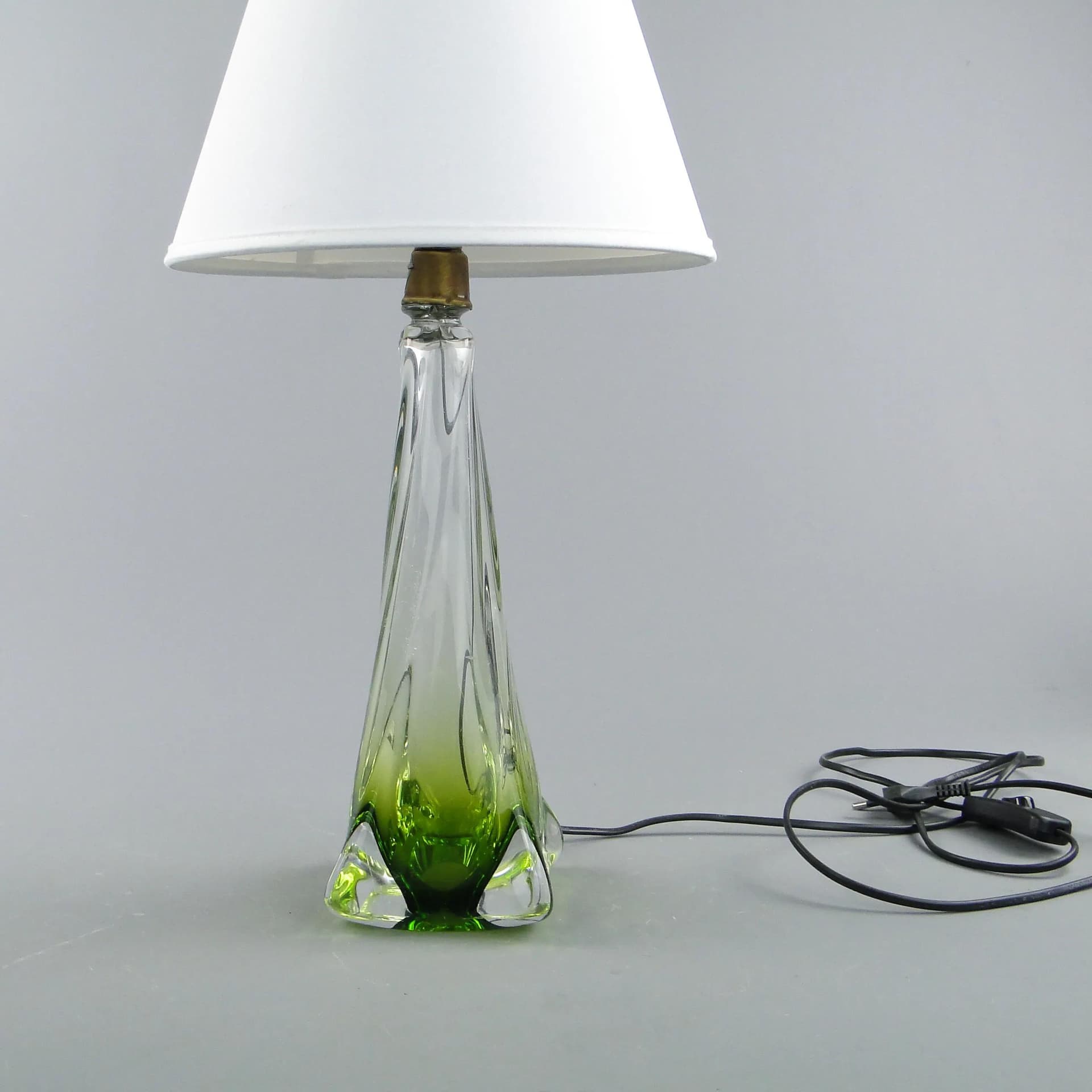 Lampa stołowa Val St Lambert, szkło multikolor, Belgia, lata 60. - 160665