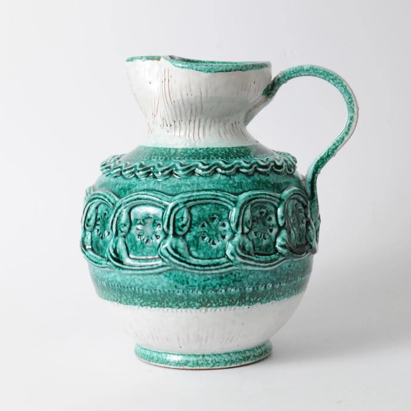 Jug, Nuovo Rinascimento, turquoise, ceramics, Italy, 1960s. - 160314