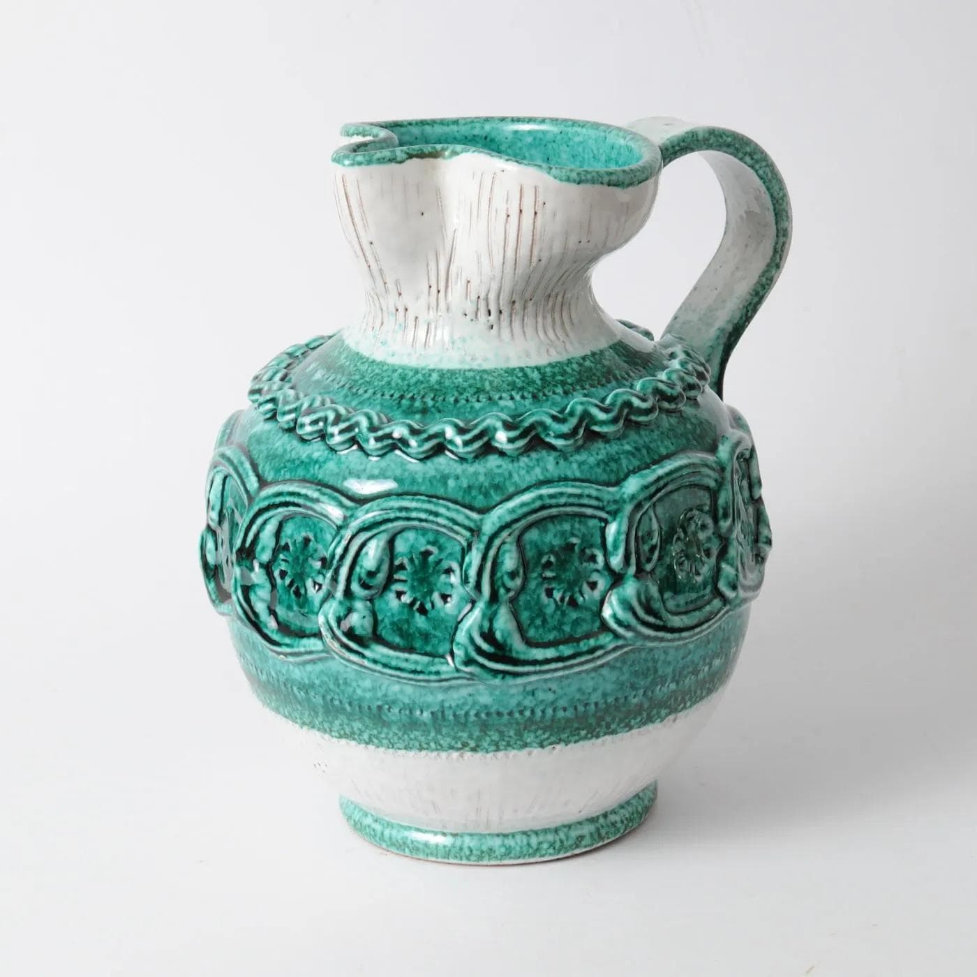 Jug, Nuovo Rinascimento, turquoise, ceramics, Italy, 1960s. - 160315