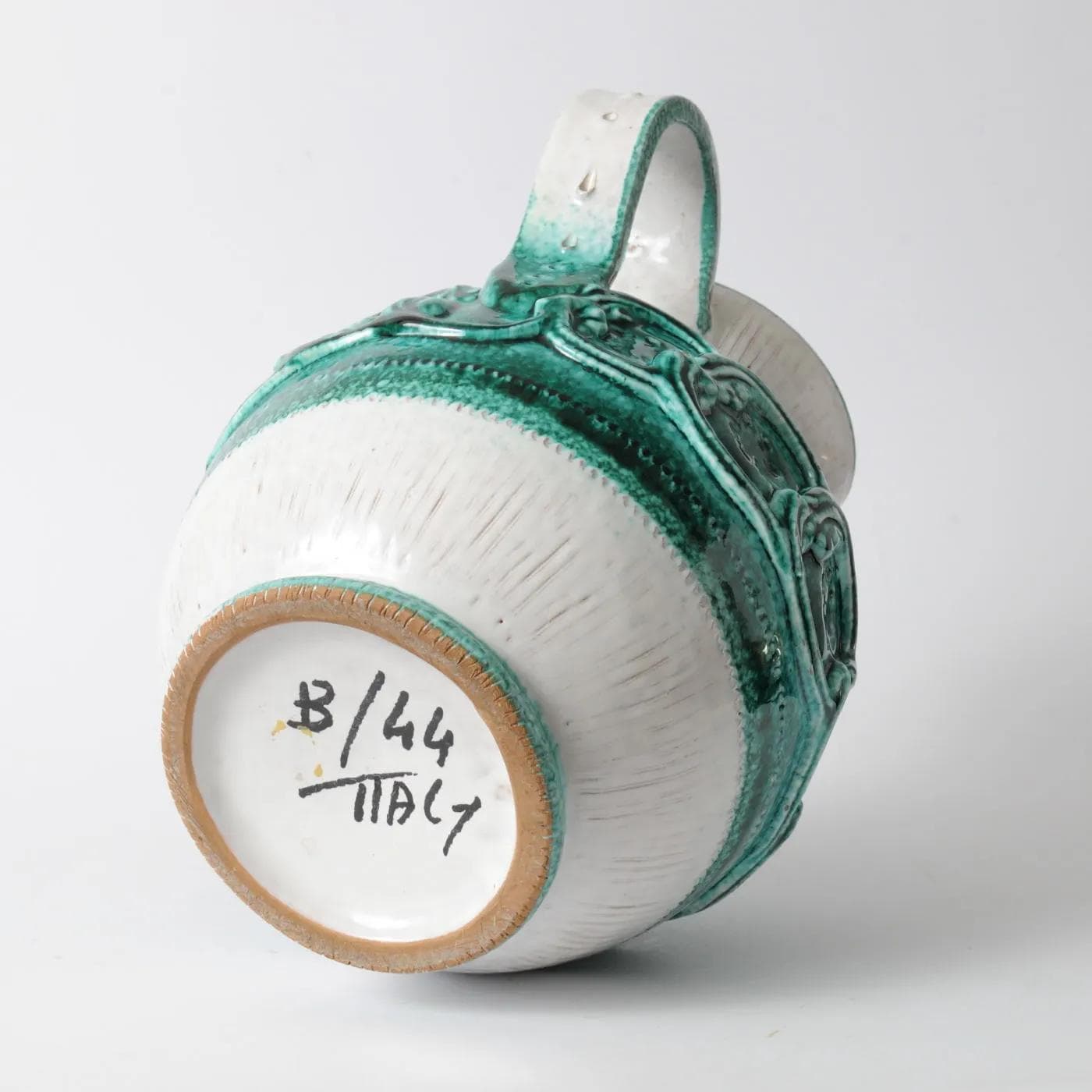 Jug, Nuovo Rinascimento, turquoise, ceramics, Italy, 1960s. - 160316
