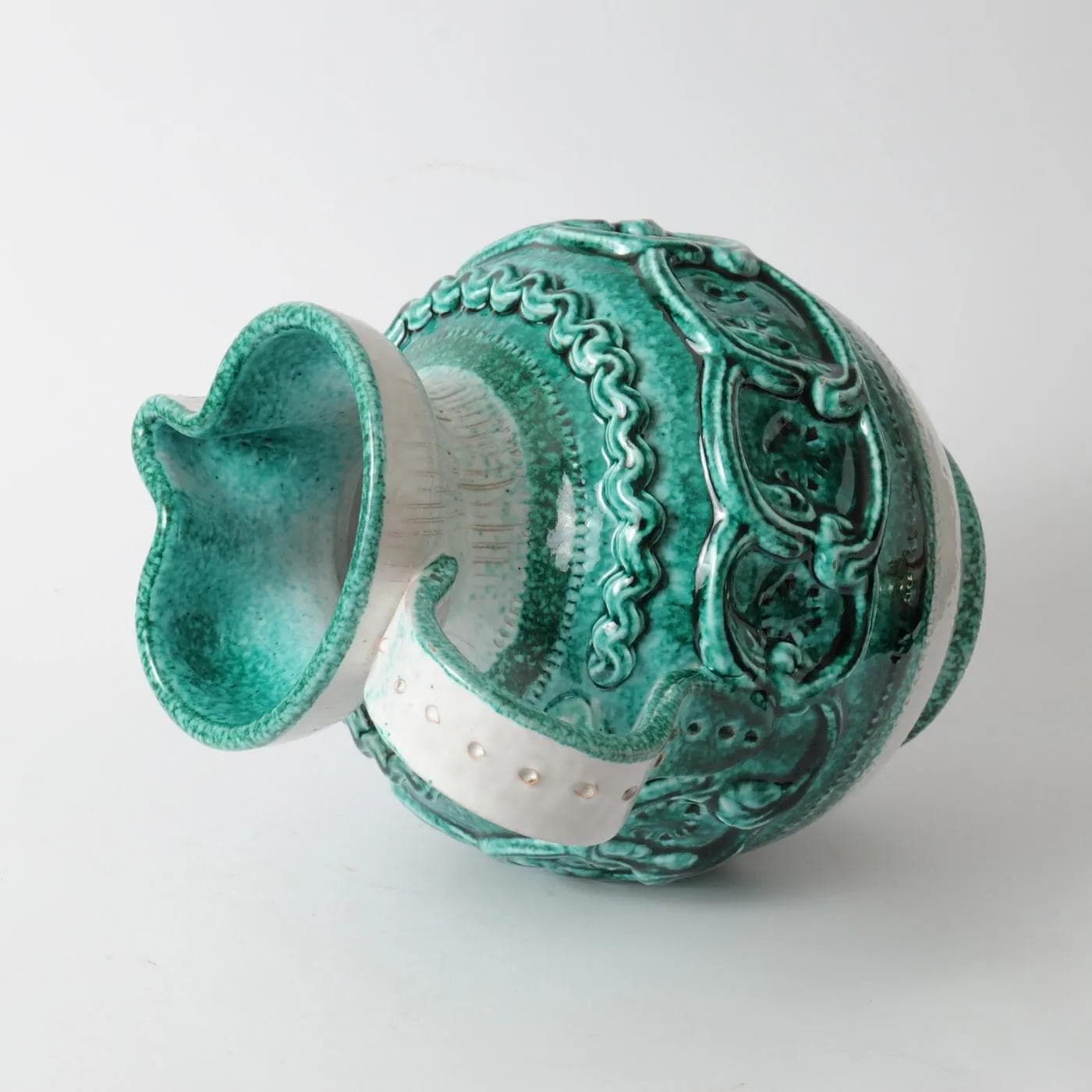 Jug, Nuovo Rinascimento, turquoise, ceramics, Italy, 1960s. - 160318