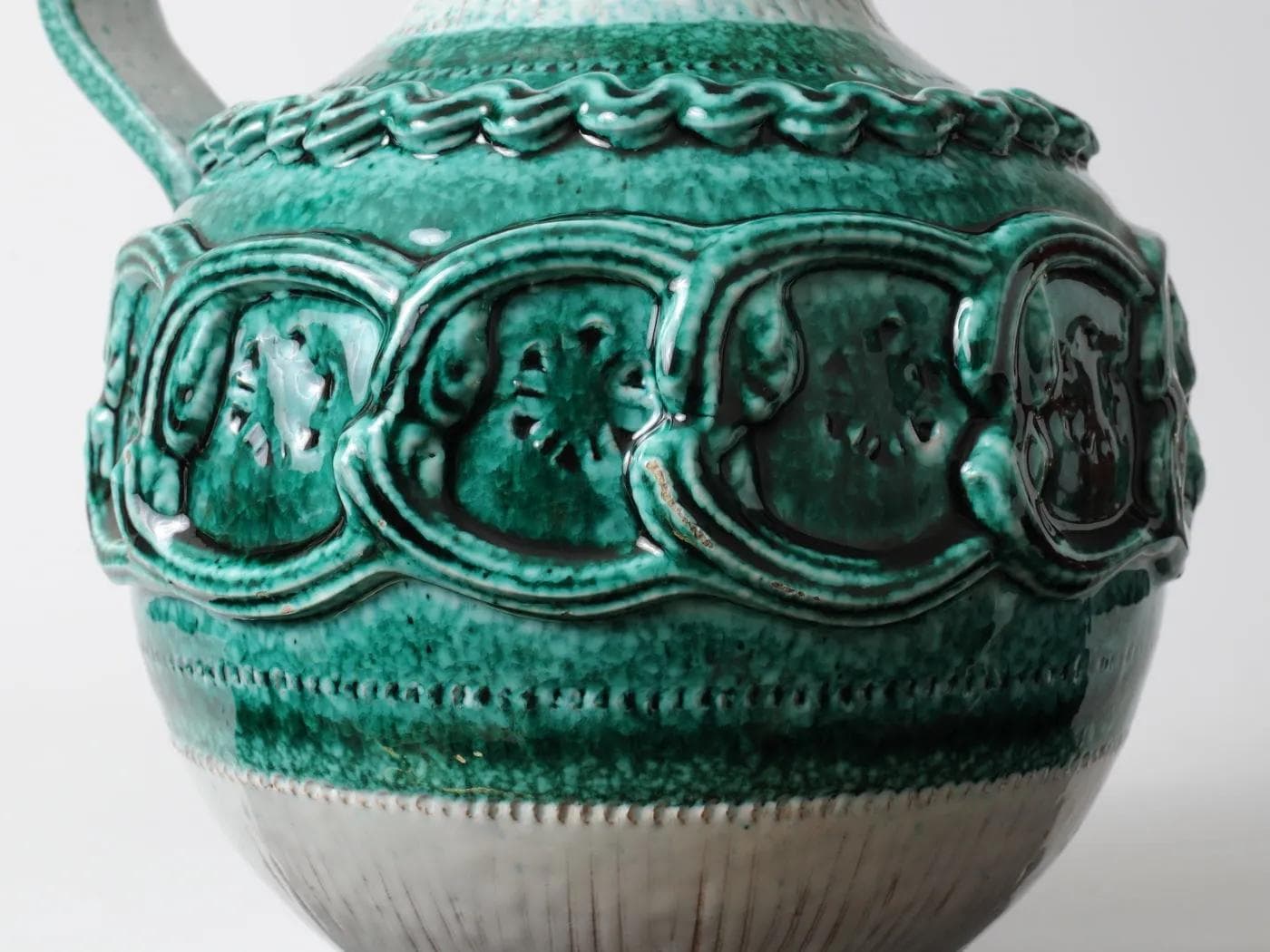 Jug, Nuovo Rinascimento, turquoise, ceramics, Italy, 1960s. - 160317