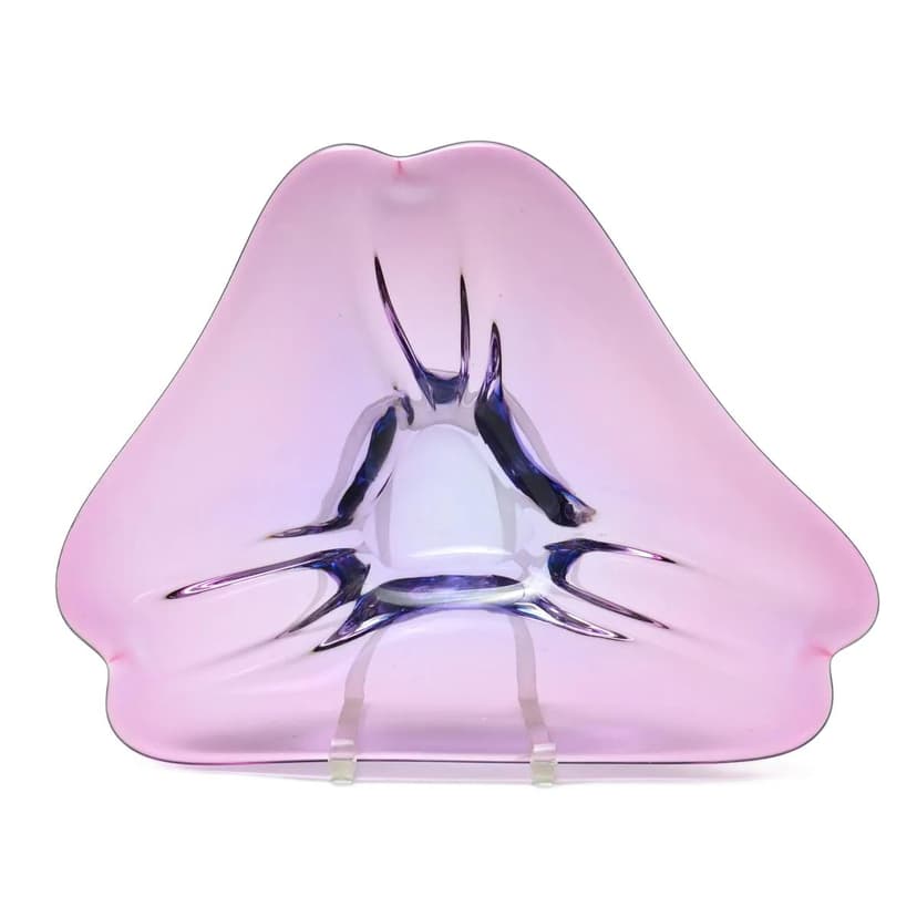 Platter, Murano, multicolor glass, Italy, 1960s.