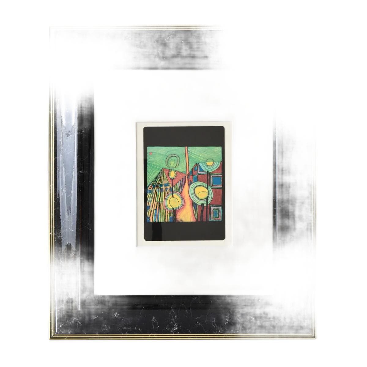 Print, multicolor, by F. Hundertwasser, Switzerland, 1980s.