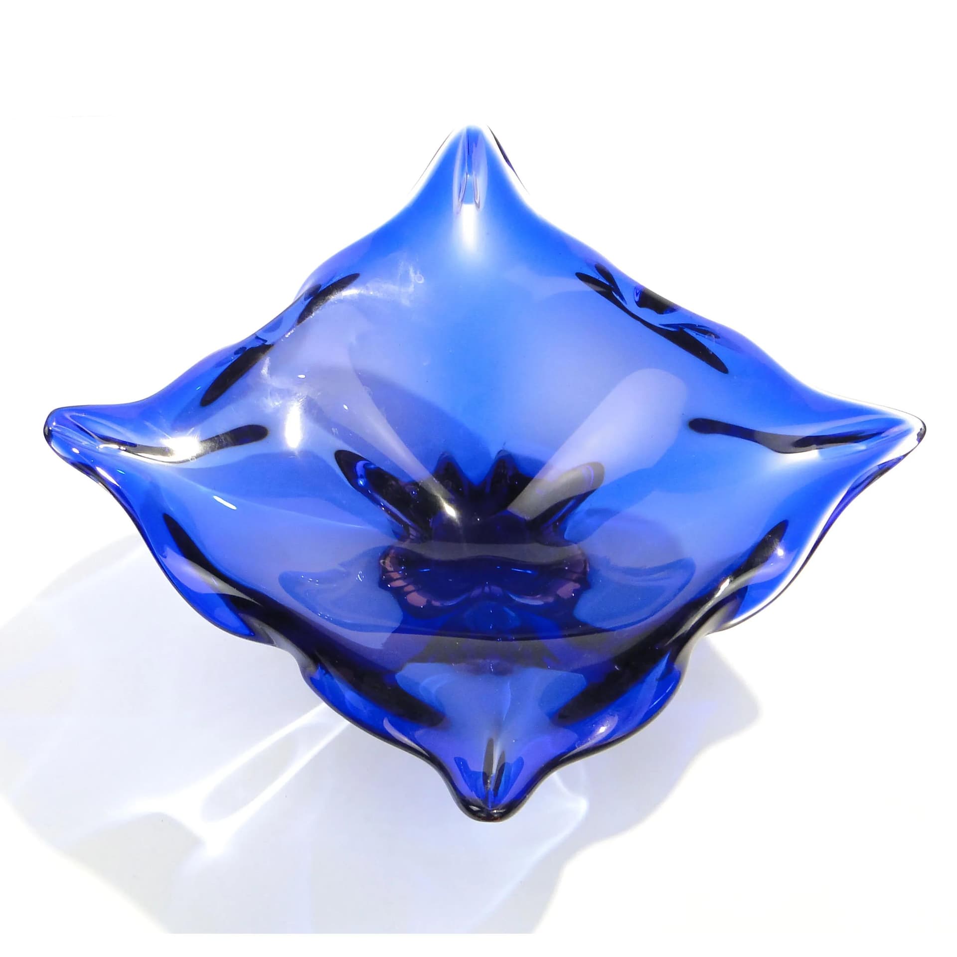 Bowl, multicolor glass, by J. Hospodka, Czechoslovakia, 1960s. - 160658