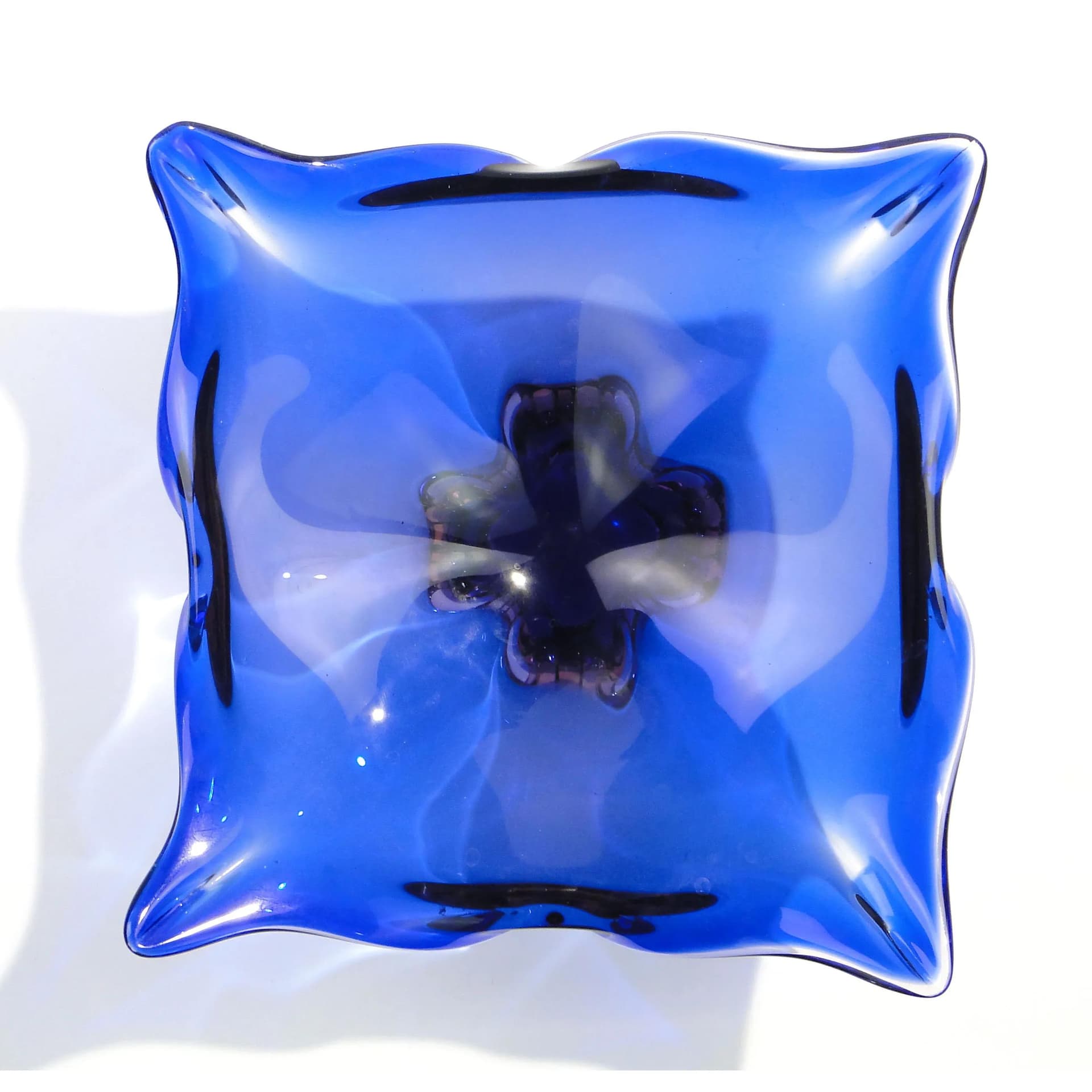 Bowl, multicolor glass, by J. Hospodka, Czechoslovakia, 1960s. - 160659