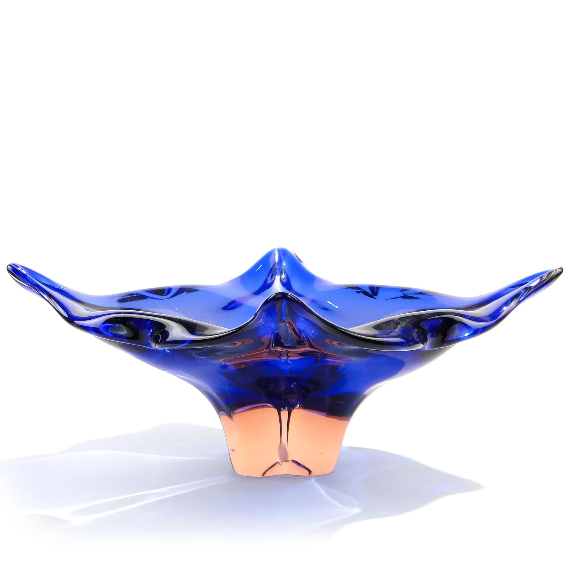 Bowl, multicolor glass, by J. Hospodka, Czechoslovakia, 1960s. - 160656