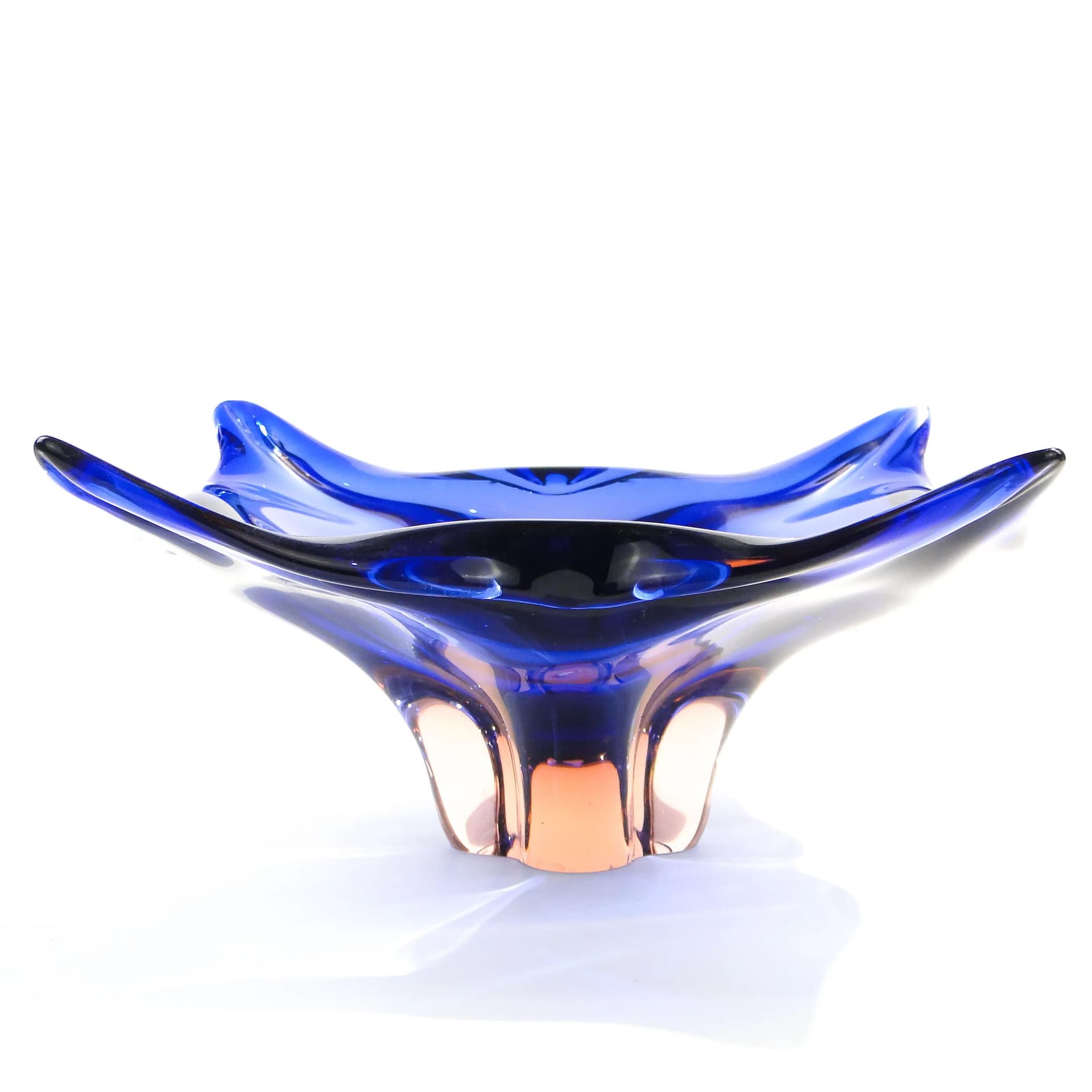 Bowl, multicolor glass, by J. Hospodka, Czechoslovakia, 1960s. - 160655