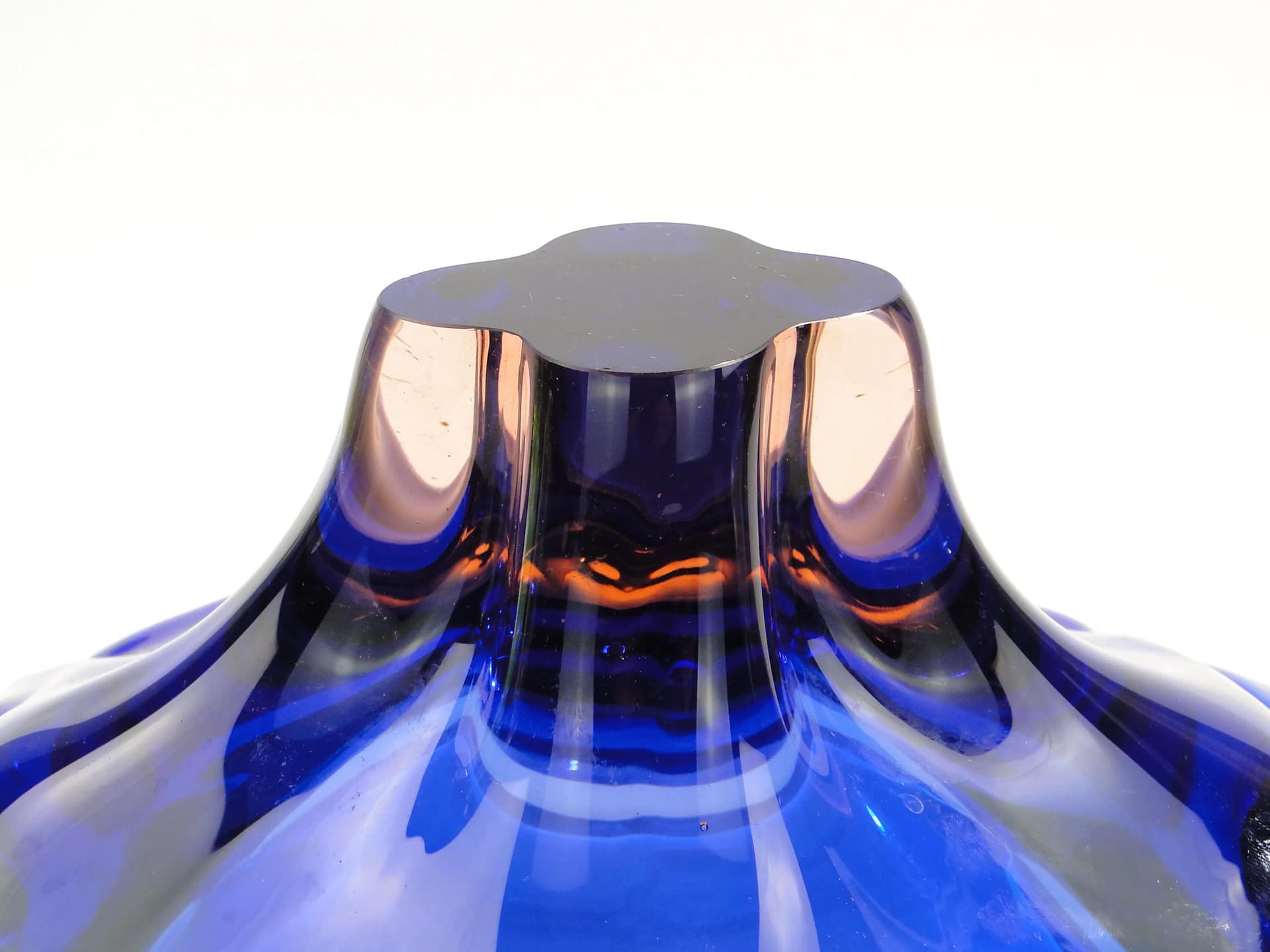 Bowl, multicolor glass, by J. Hospodka, Czechoslovakia, 1960s. - 160661