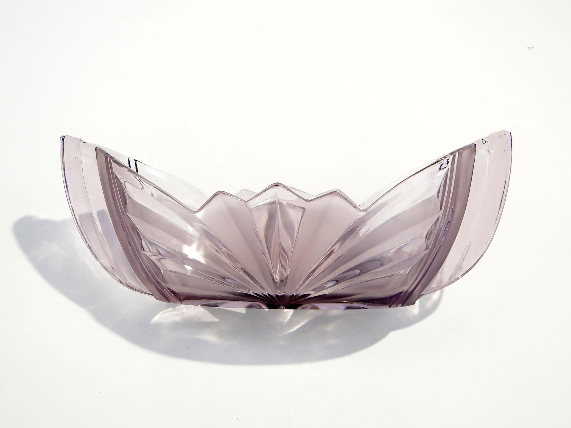 Żardiniera Art Deco, fioletowa, szkło, Huta Niemen, Polska, lata 30. - 160643